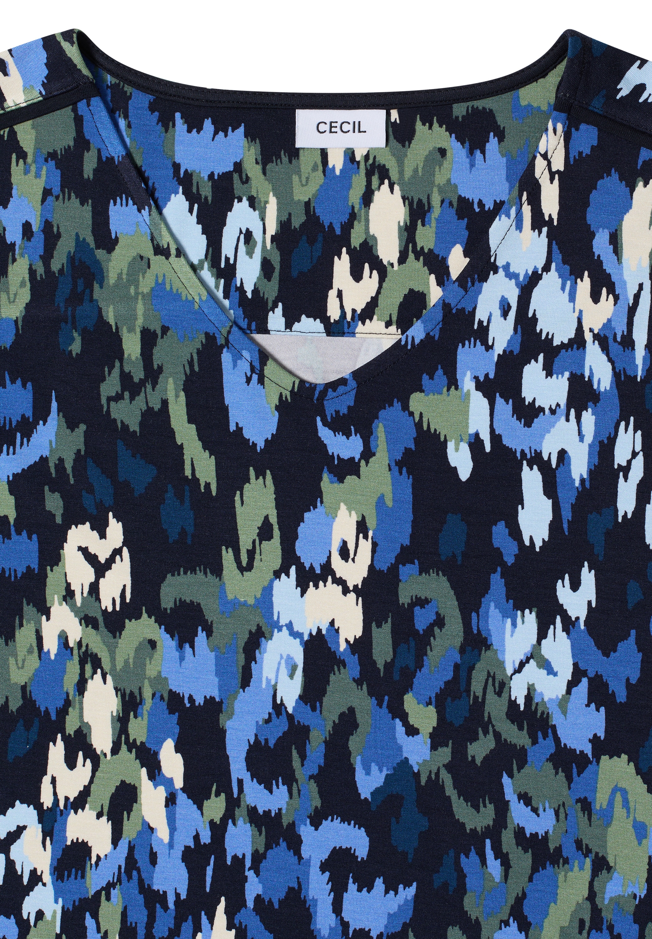 Cecil Druckkleid Ohne Taschen Knielanges Sommerkleid mit Allover-Print