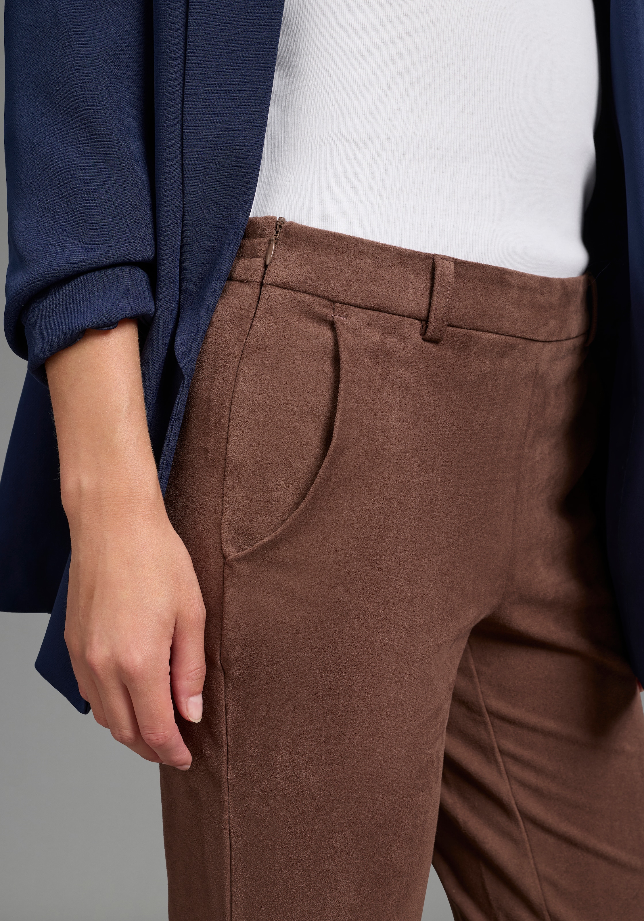 Laura Scott Lederimitathose  Bootcut-Passform, Weiches, elastisches Lederimitat
