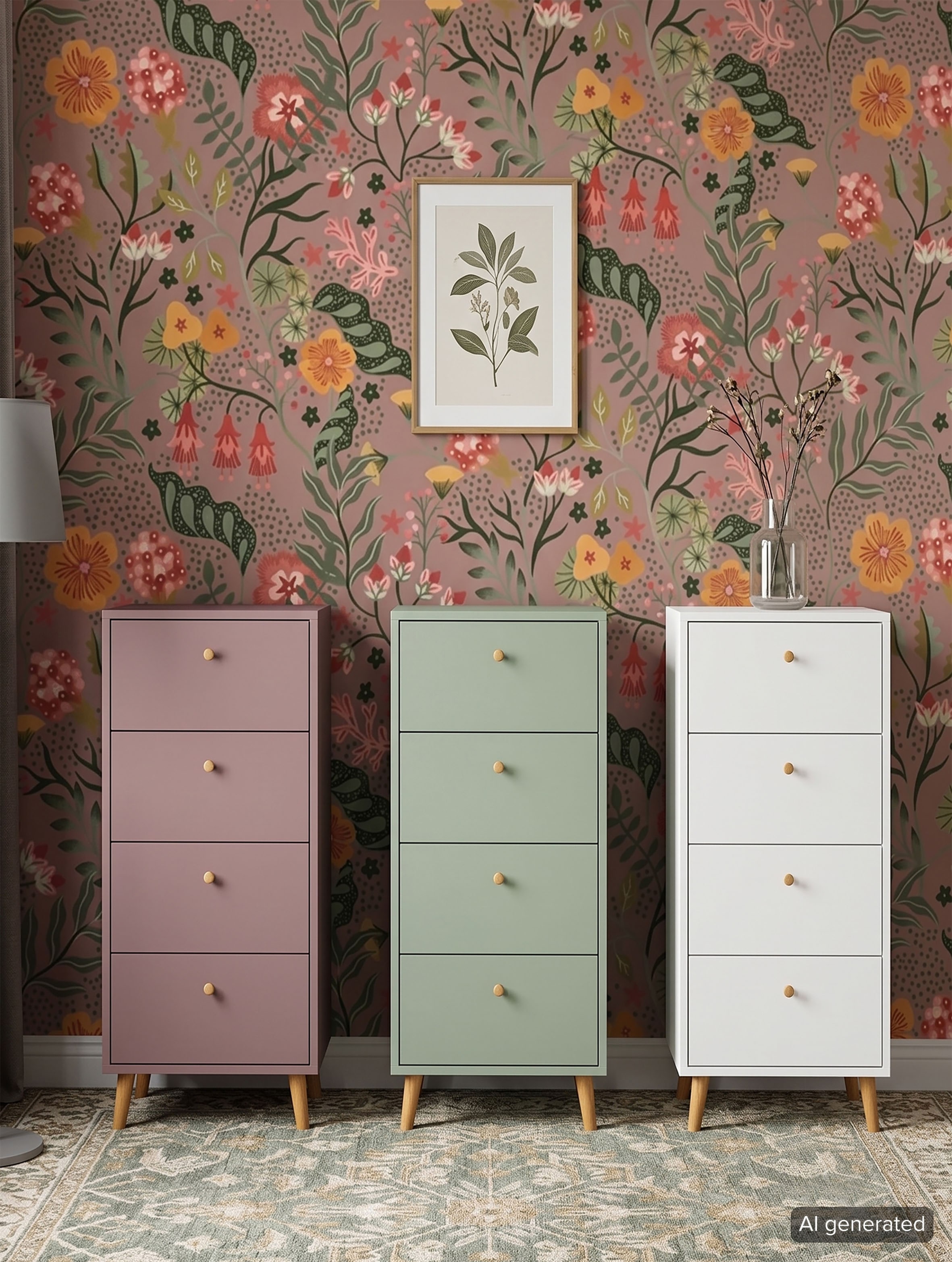 Schildmeyer Kommode »Bjarne, modernes & zeitlose Farbe, Breite 40 cm, Made in Germany« 1 Stk. tlg. Modernes & Zeitloses Design in Mauve, Made in Germany