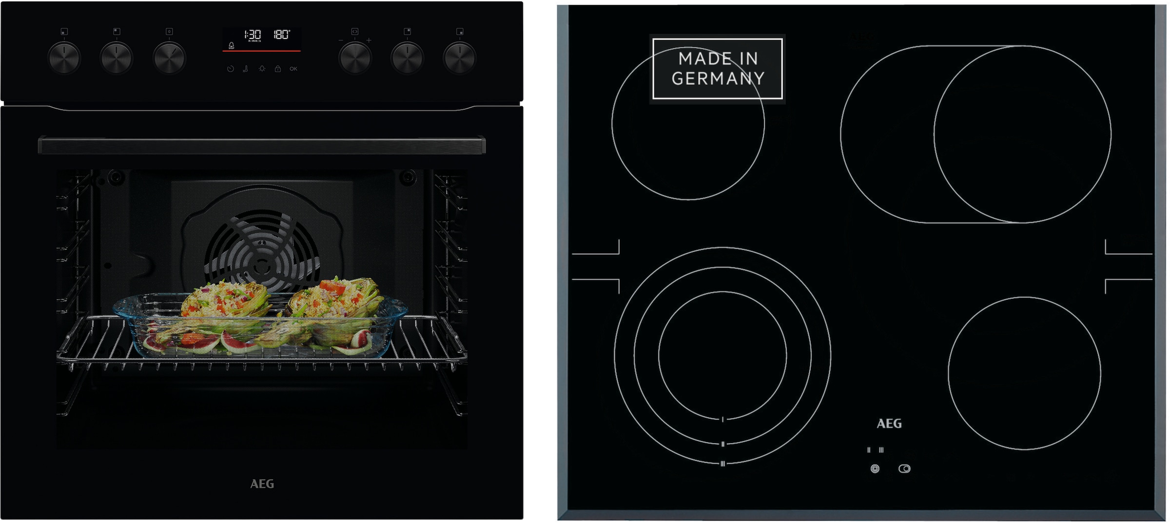 AEG Elektro-Herd-Set Serie 5000 »OO20HSPB«, Pyrolyse-Selbstreinigung, Gleic günstig online kaufen