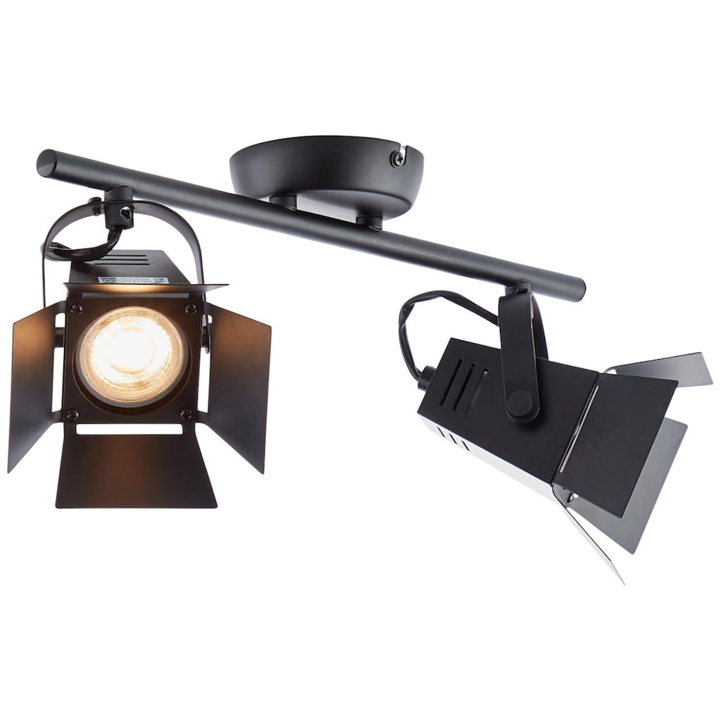 Brilliant LED Deckenstrahler »Movie«, 2 flammig-flammig, 39 cm Breite, 2 x 4,8W GU10 inkl., schwenkbar, Metall, schwarz matt