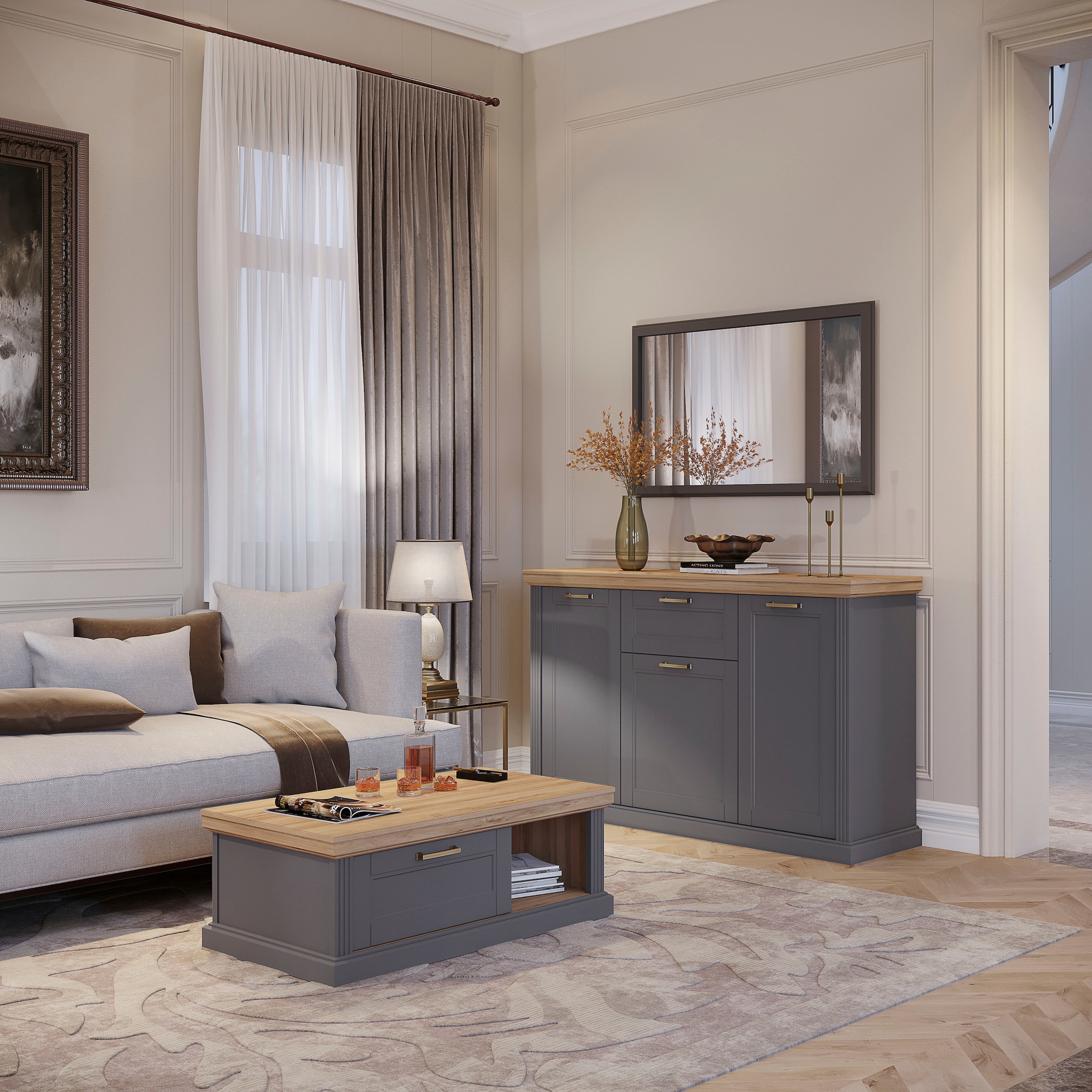 Home affaire Wandspiegel »Tara«, UV lackiertes MDF
