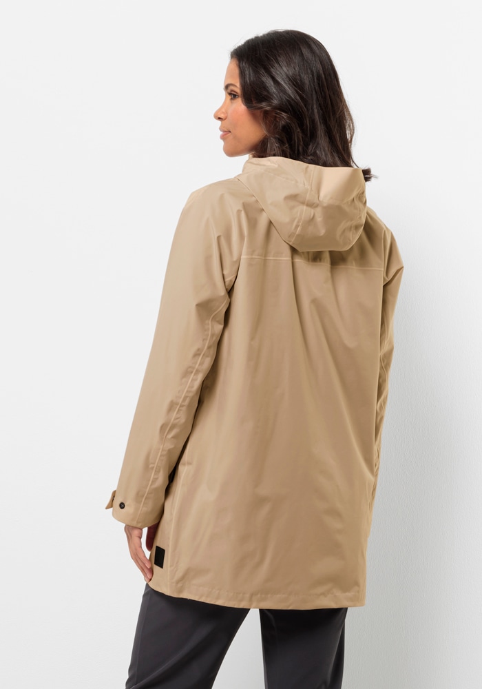 Jack Wolfskin Langjacke »MAINKAI LONG JKT W«, mit Kapuze