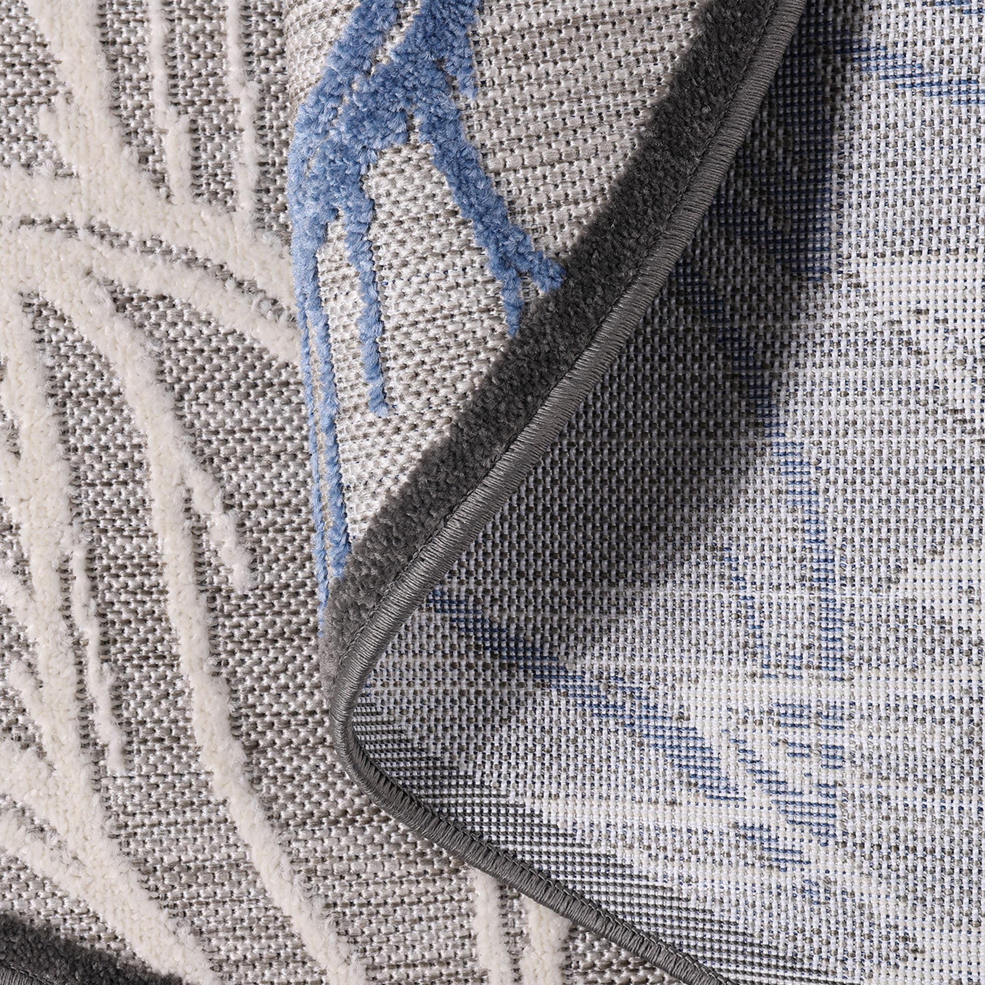Sanat Teppich »Floral 2 Outdoor«, rund, 6 mm Höhe, In- und Outdoor geeignet, florales Design, Balkon, Terasse