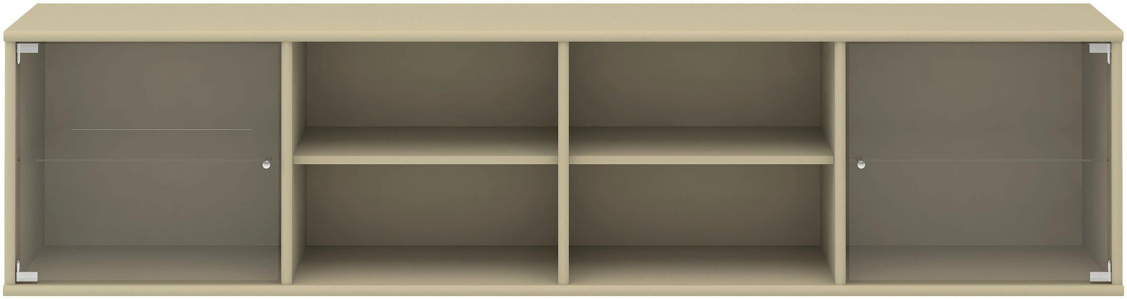 177 Designmöbel Regal B: Rechnung Glastüren, Furniture kaufen lowboard, auf mit anpassungsbar »Mistral«, cm, Hammel zwei