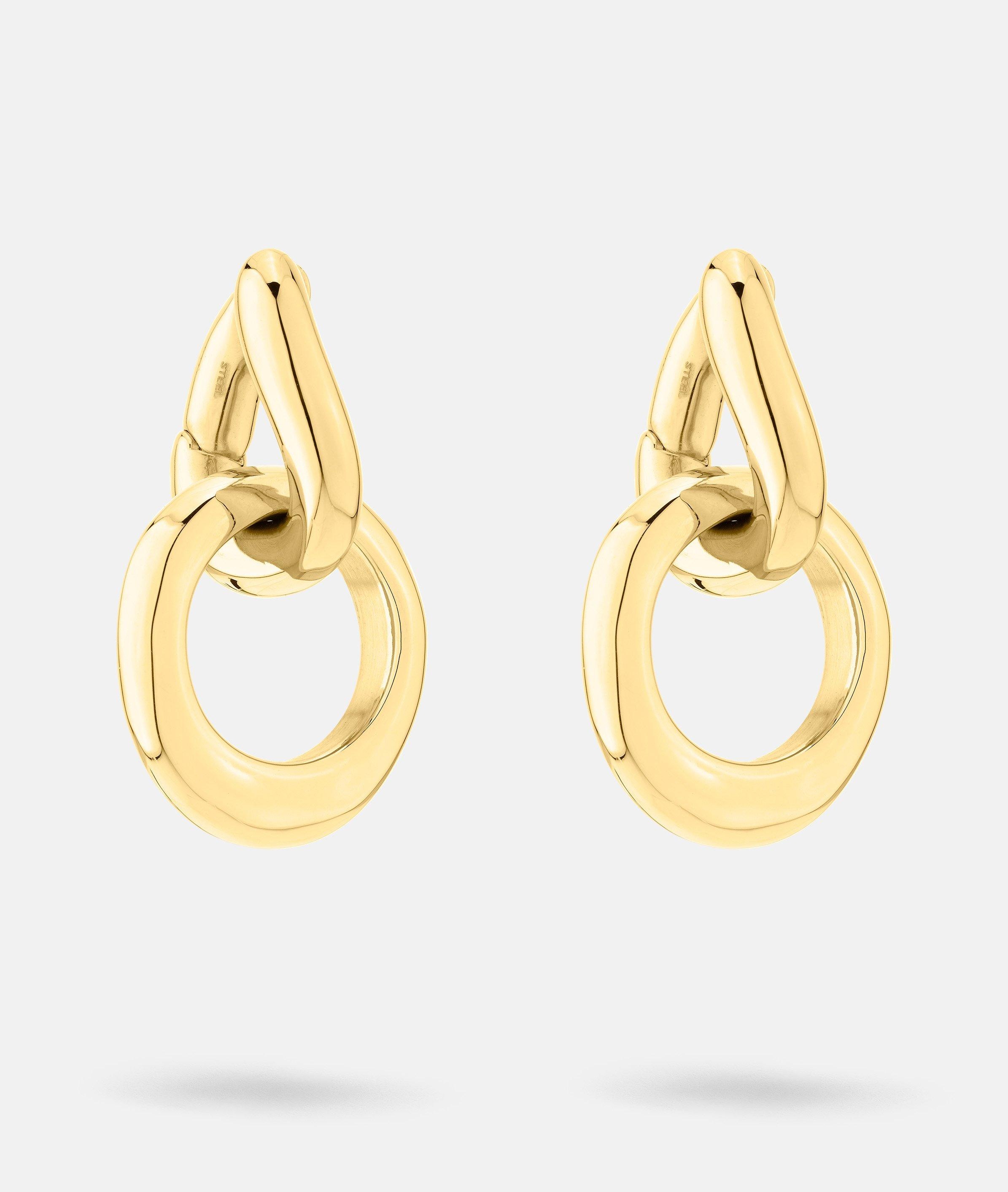 Liebeskind Berlin Paar Creolen »Schmuck Geschenk Edelstahl Ohrringe The Organic«, Einhänger abnehmbar