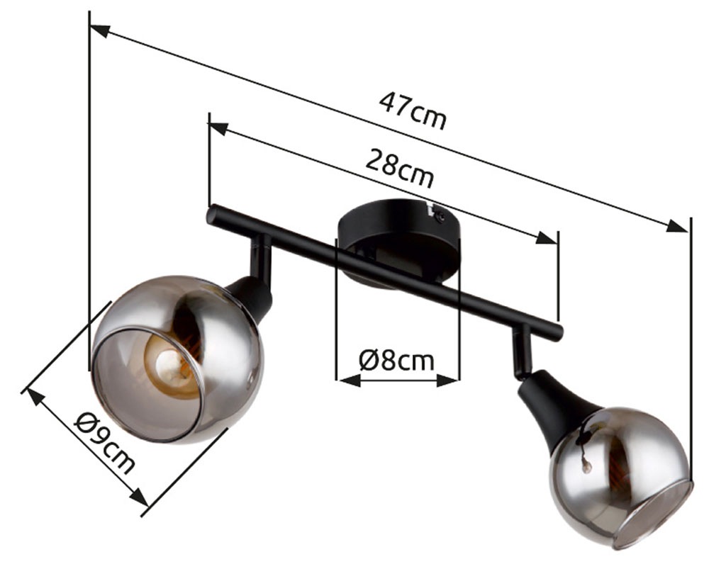 GLOBO LIGHTING Deckenstrahler »GLYPTAR« E14 1 Stk. Spot Deckenspot Flur Schlafzimmer Wohnzimmer
