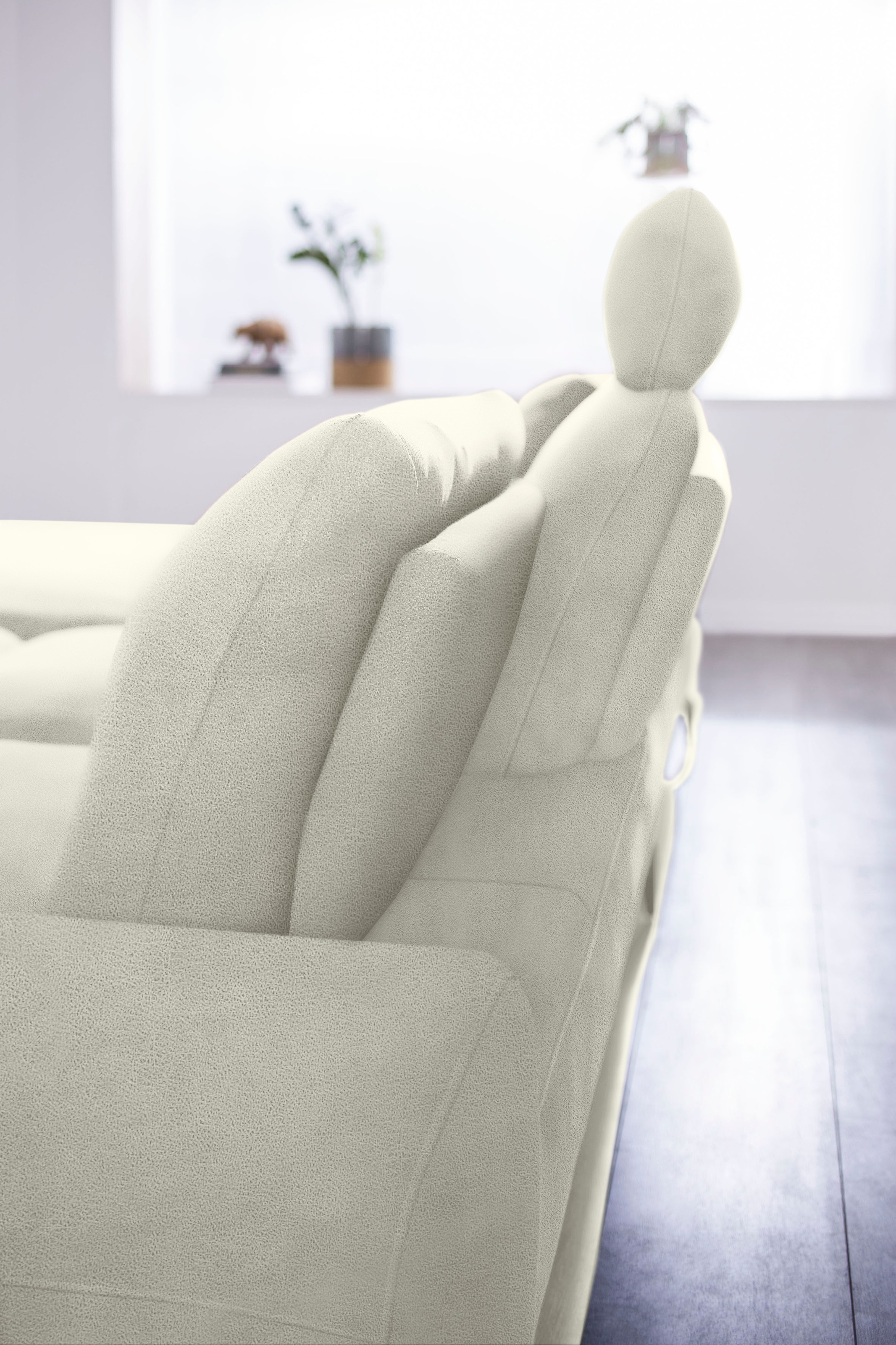W.SCHILLIG Ecksofa »valentinoo, Designsofa, bequem, elegant und zeitlos, L-Form«, (Set), inklusive Hocker, mit Sitztiefenverstellung, Breite 299 cm