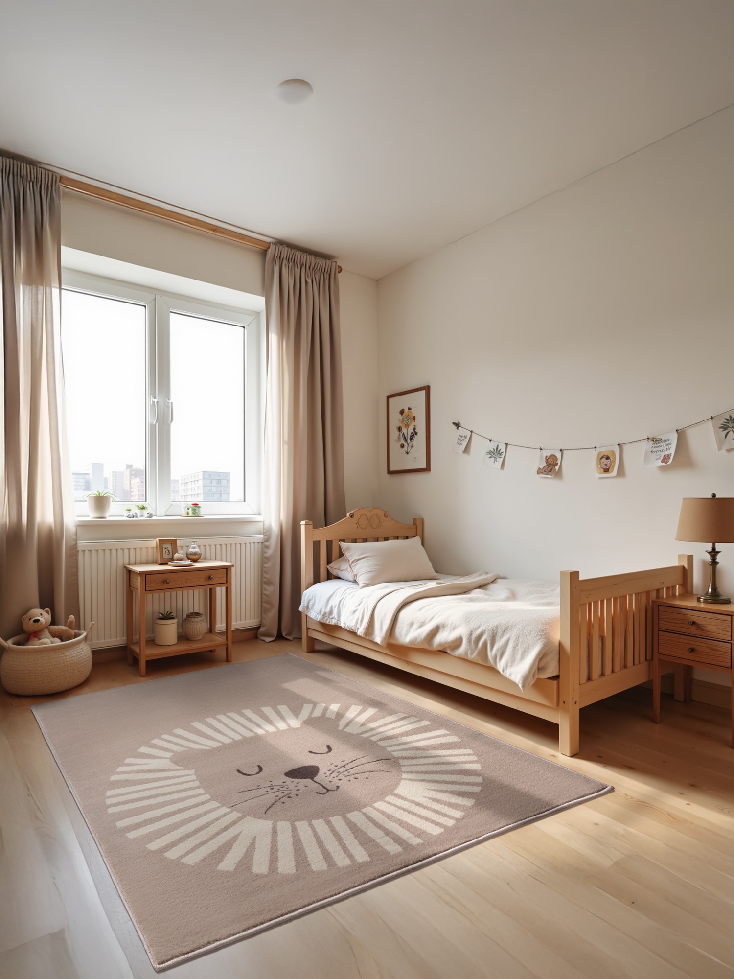HANSE Home Kinderteppich »Happy Lion«, rechteckig, 8 mm Höhe, Spielteppich, fest, Kinderzimmer, Kurzflor, Spielunterlage