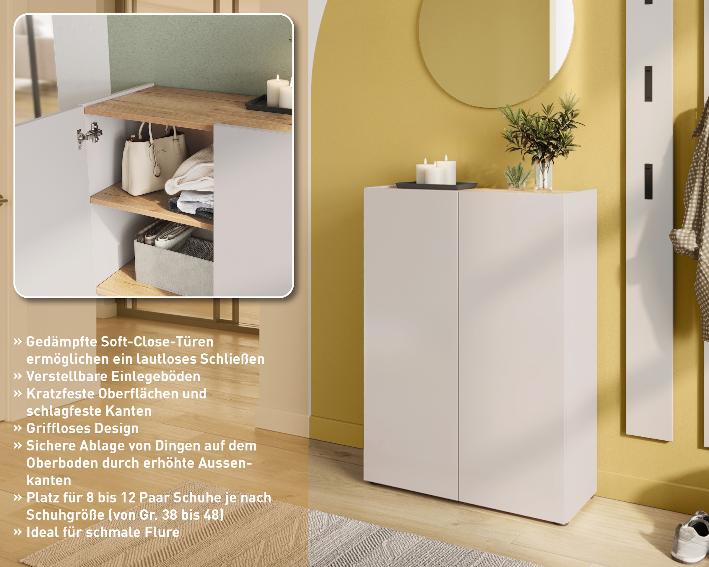 GERMANIA Schuhschrank »Alviano« 1 Stk. tlg. Platz für bis zu 12 Paar Schuhe