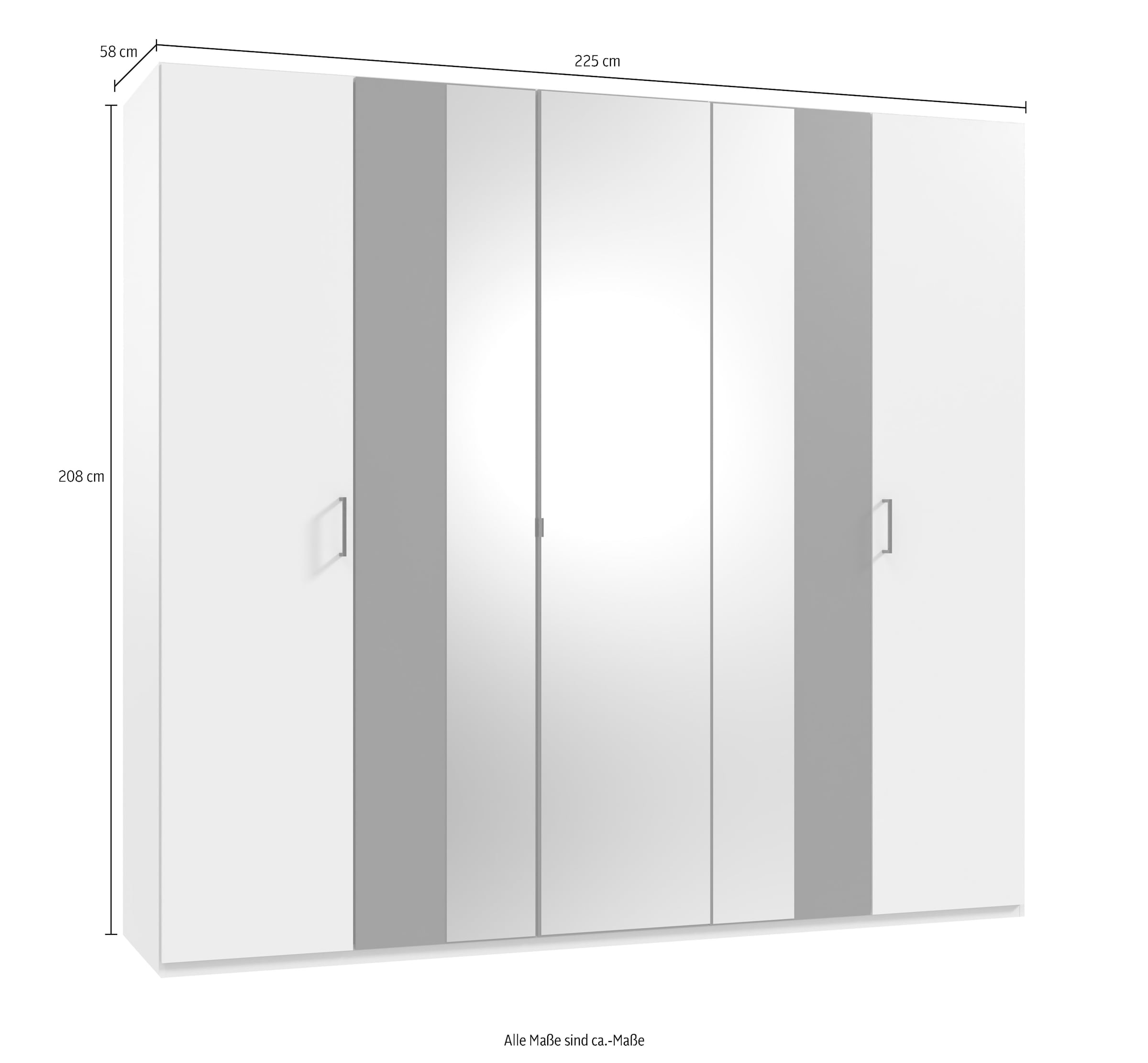 Wimex Drehtürenschrank mit 225cm Spiegeltüren, »Kreta«, kaufen breit