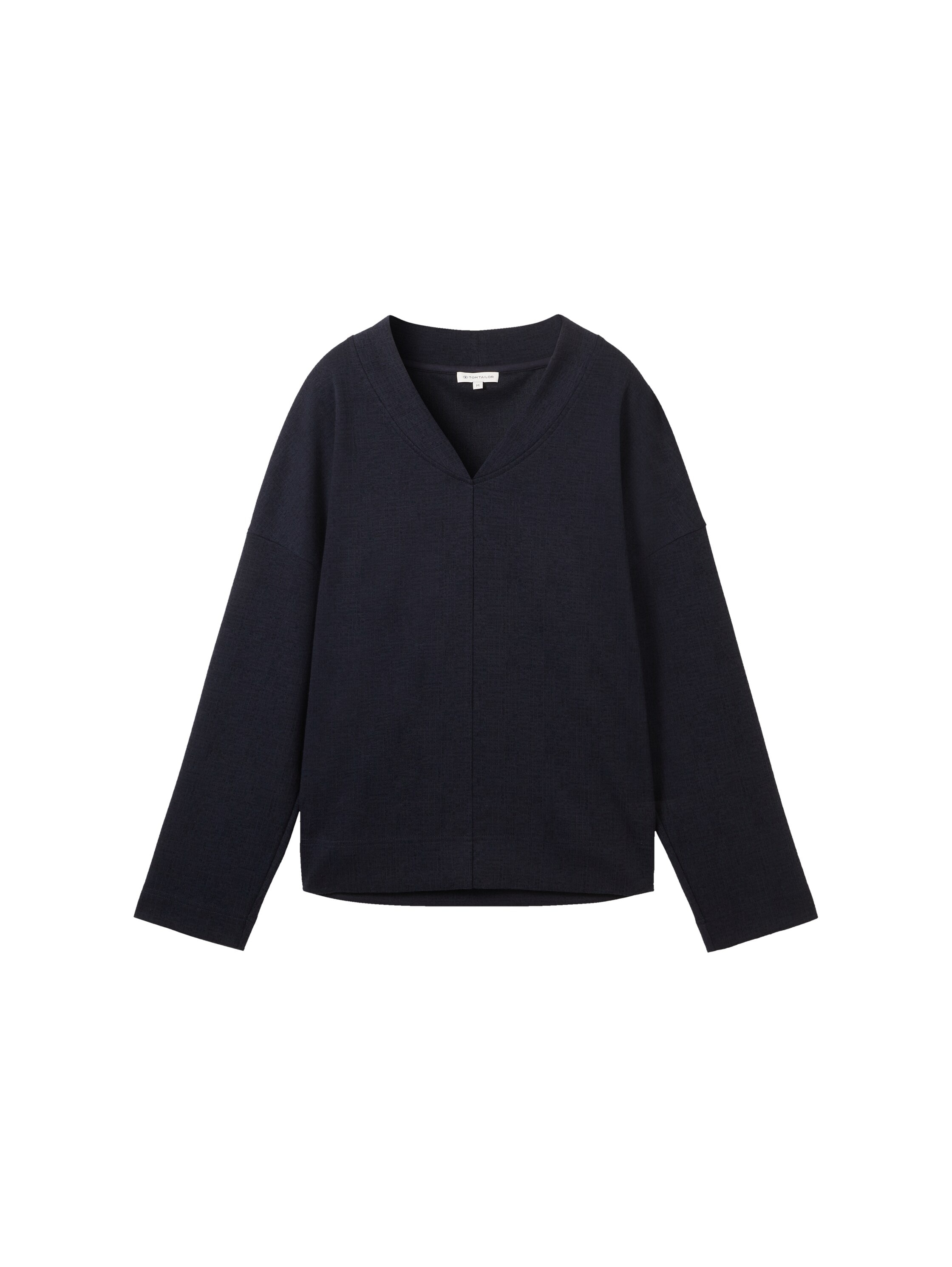 TOM TAILOR Sweatshirt, mit Struktur und V-Ausschnitt