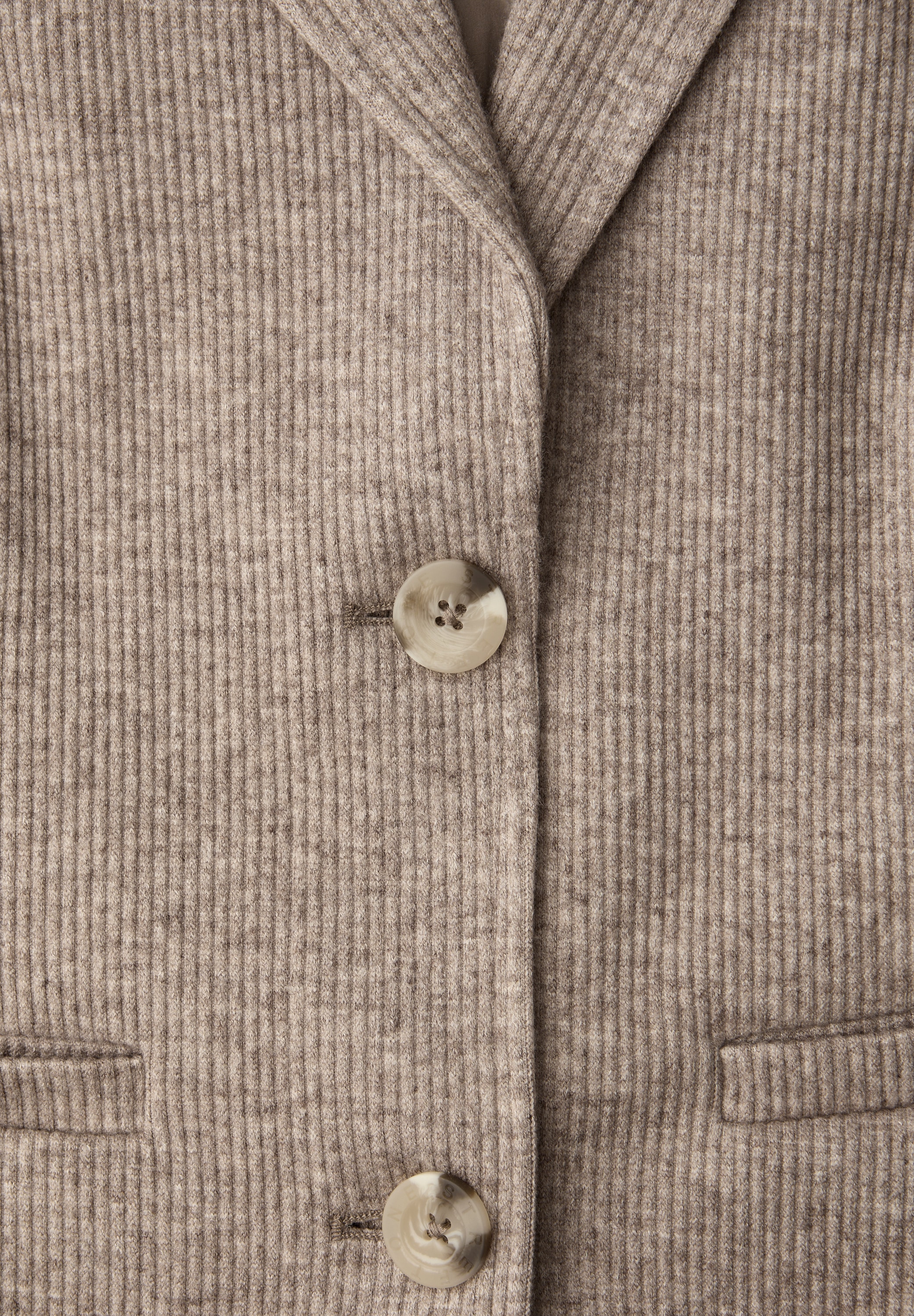 STREET ONE Jackenblazer Rippstrick‑Look mit Reverskragen, mit Viskose