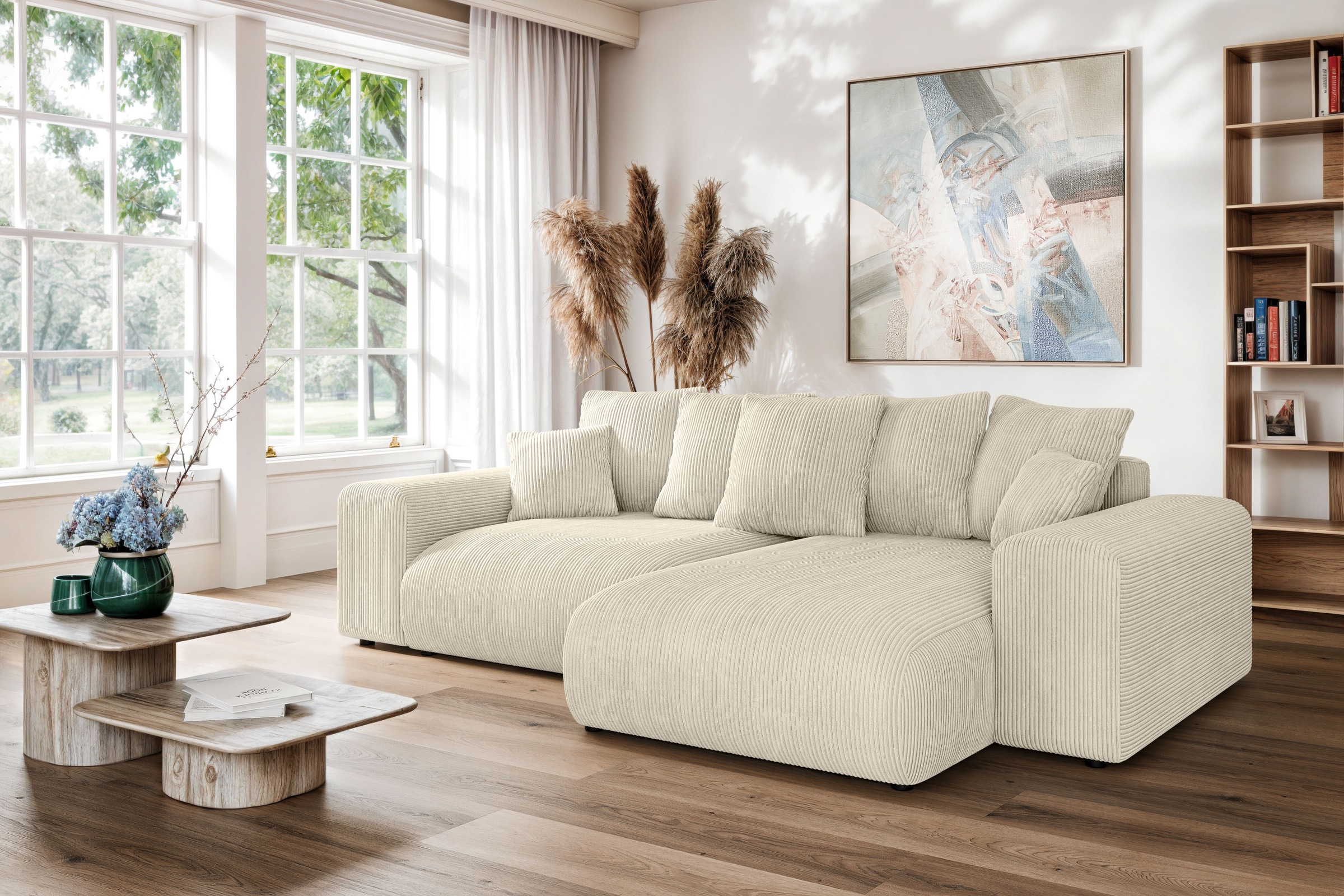 Home affaire Ecksofa »LAKESIDE mit Bettfunktion und Bettkasten, B/T/H 257/1 günstig online kaufen