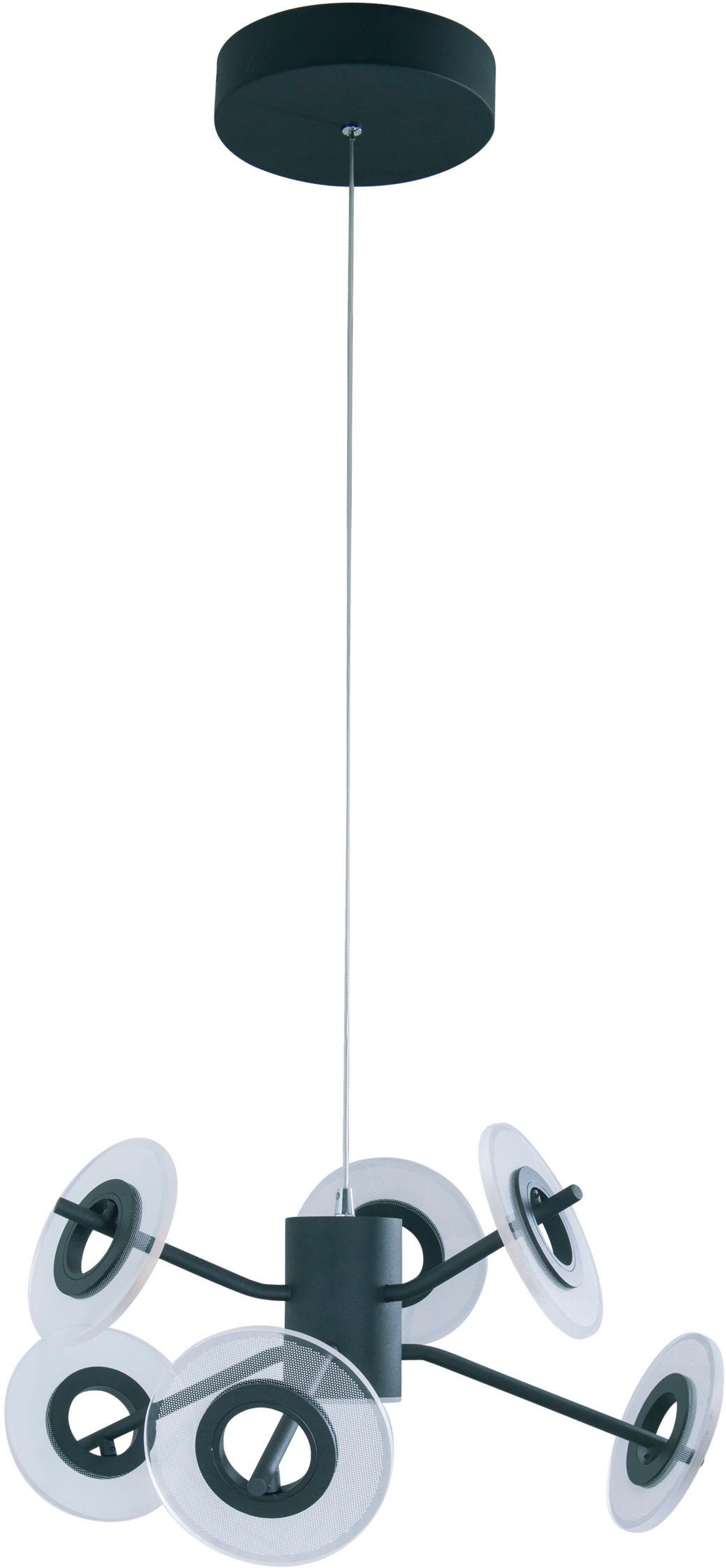 näve LED Pendelleuchte »Discus« 1 Stk. Warmweiß LED 6flg., dimmbar per Wand günstig online kaufen