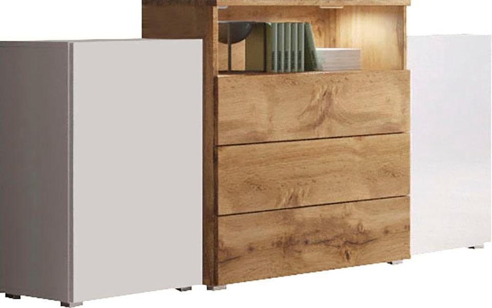 Sideboard »URBAN III«, Moderne Kommode mit 3 Schubladen und 4 Fächern, Breite 150 cm