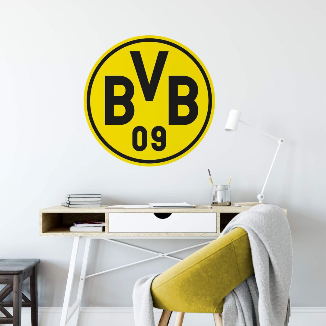 »Fußball Raten Wandtattoo St.) kaufen Wall-Art Borussia (1 auf Dortmund Logo«,