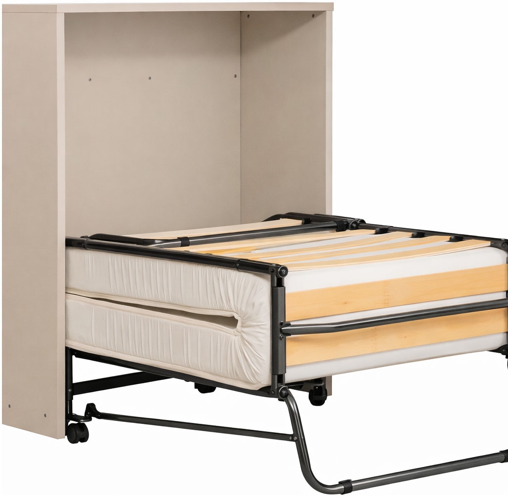 Home affaire Schrankbett »Sognum als Gästebett nutzbar, Wandklappbett in Kommodenoptik« in den Farben weiß, schwarz und kaschmir erhältlich,  inkl. Matratze, platzsparendes Klappbett, optimal für kleine Räume