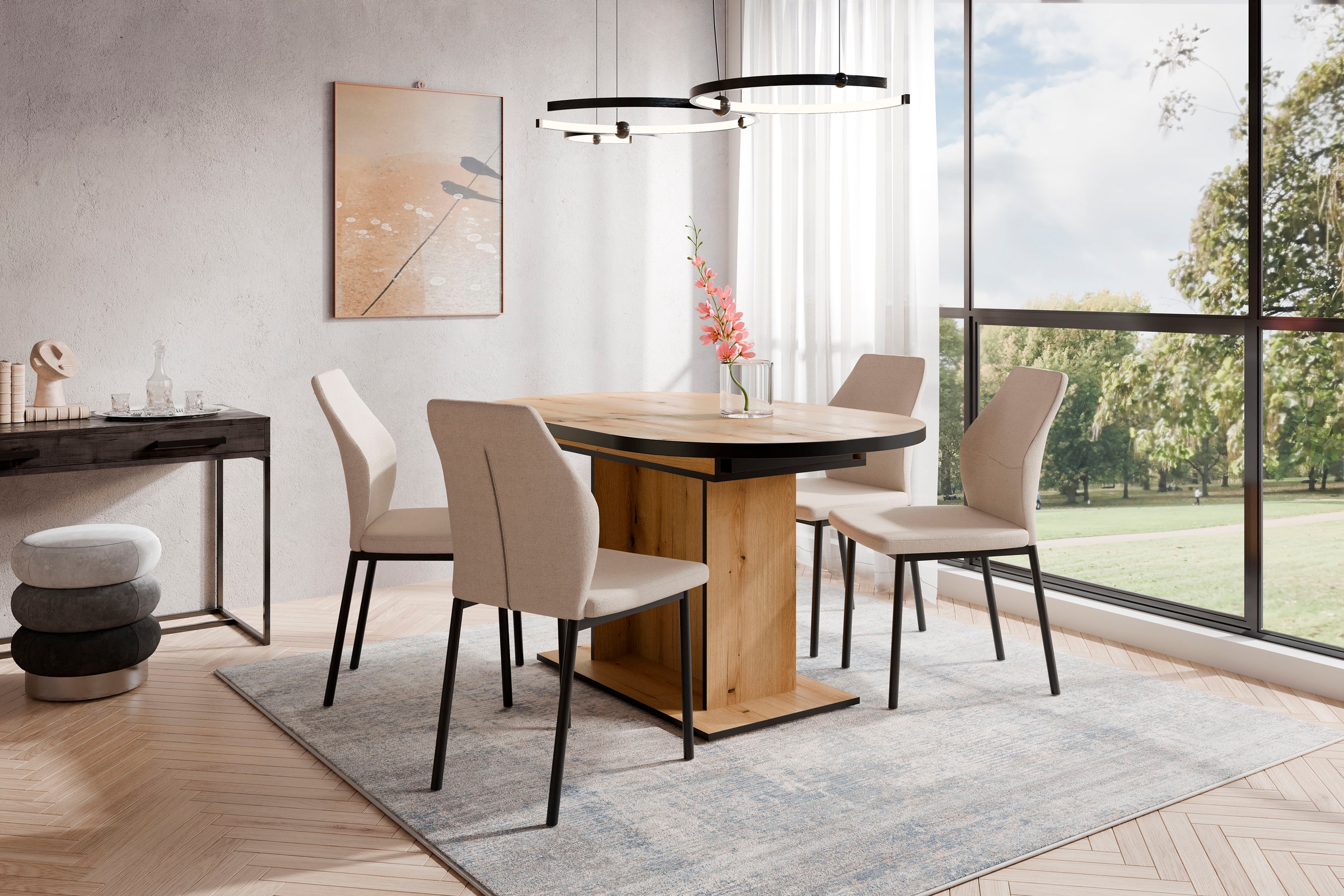 Home affaire Esstisch »Basel«, pflegeleichter Tisch, 140cm auf 180cm auszie günstig online kaufen