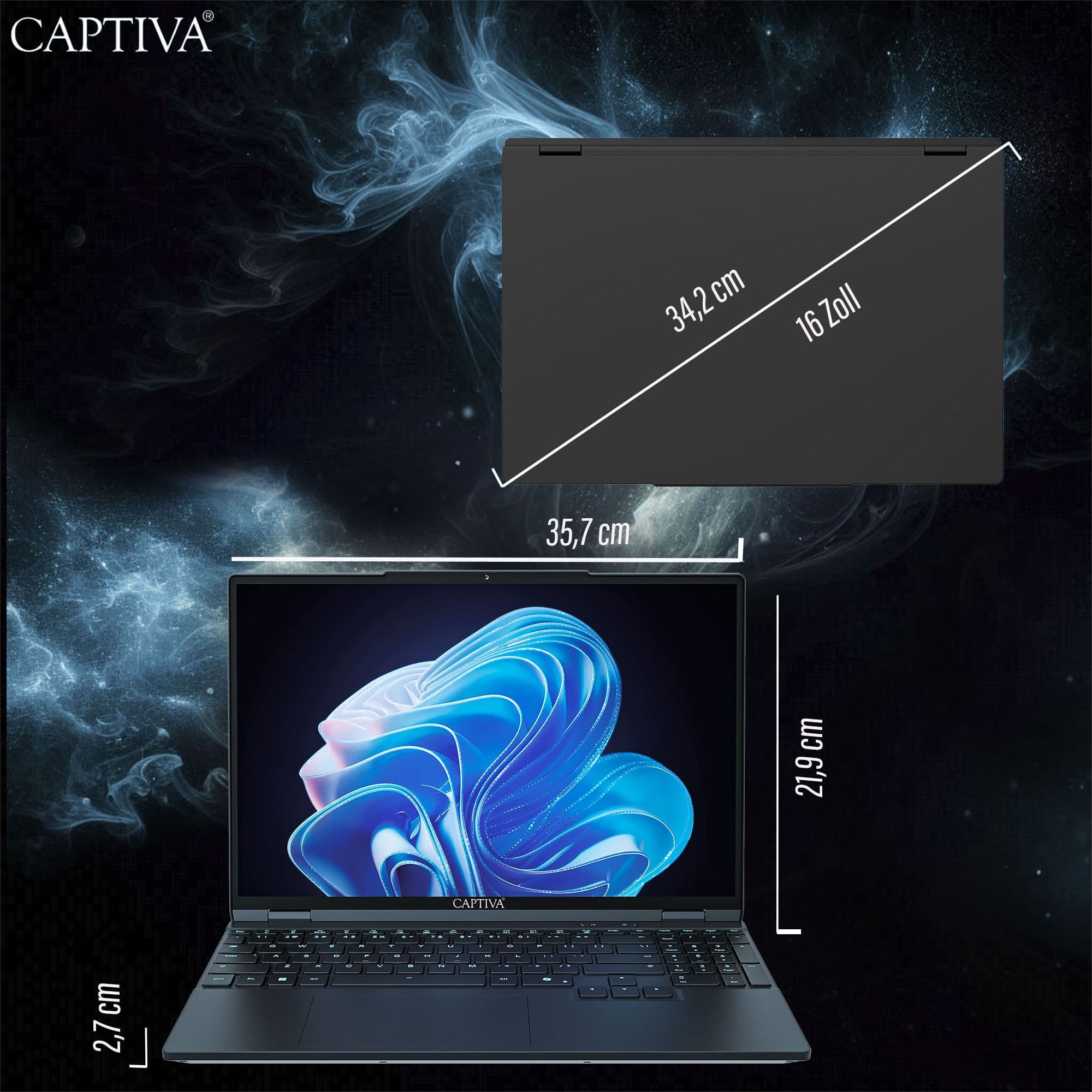 CAPTIVA Gaming-Notebook »Entry Gaming R10-1017GE« 38,9 cm / 15,3 ″ AMD Ryzen 7 GeForce RTX 5060 2.000 GB SSD