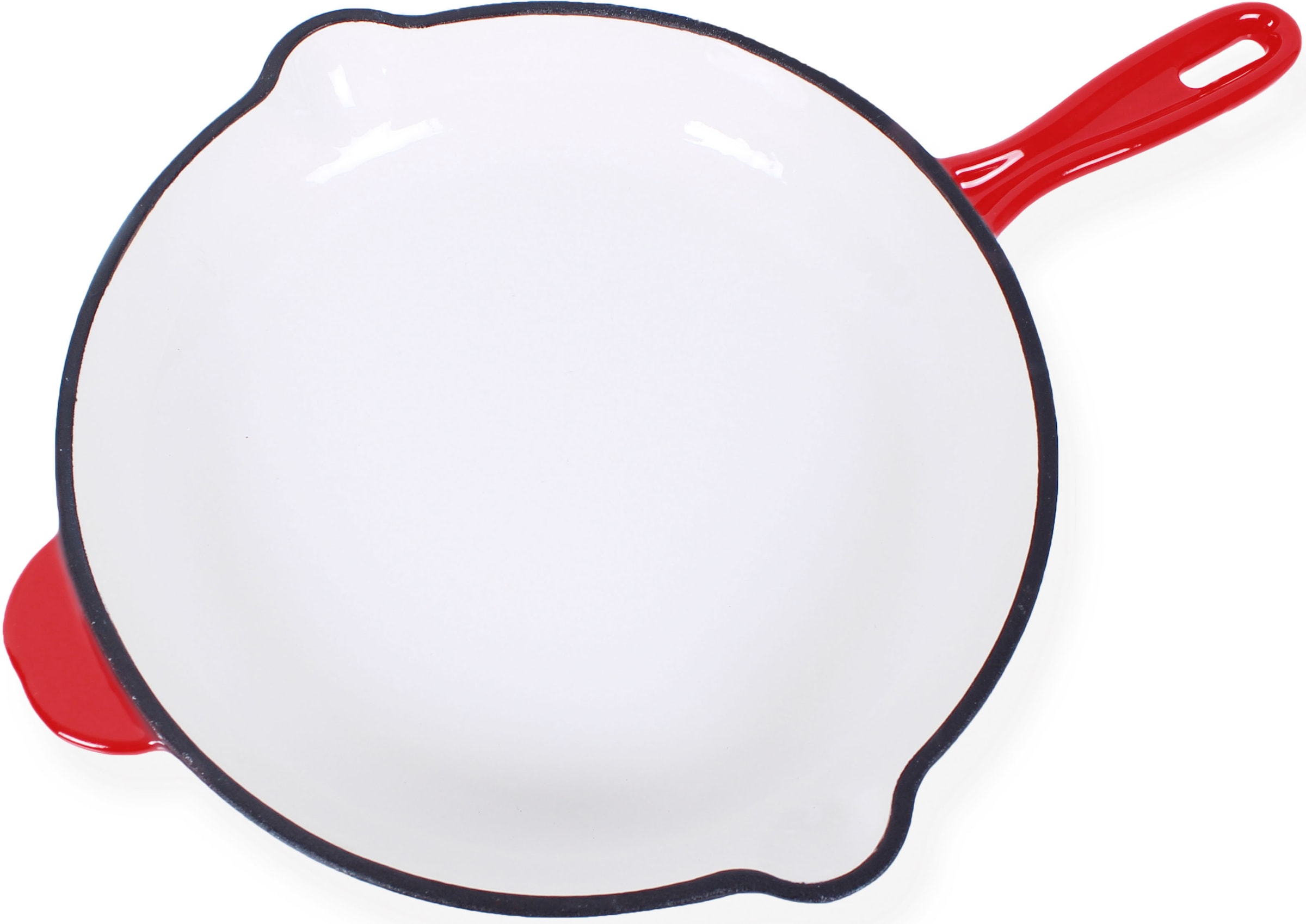 ECHTWERK Bratpfanne »mit Emaille-Beschichtung«, Gusseisen, Ausgießer, für Backöfen, Grill, BBQ und Induktion, Ø 26,5 cm