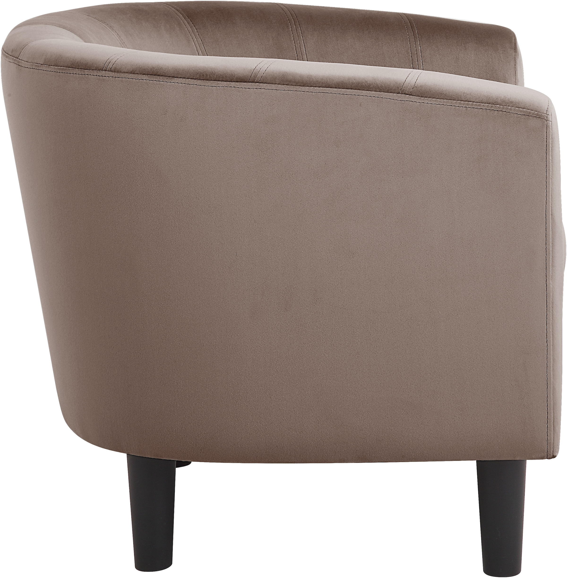 ATLANTIC home collection Sessel »Carlos«, Cocktailsessel, Loungesessel mit Samtstoff und Federkern