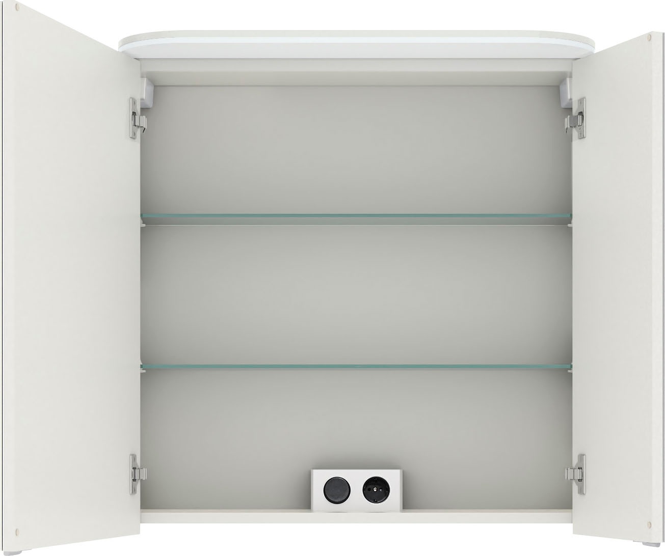 Saphir Badmöbel-Set »Balto Sprint 3-teilig, Mineralmarmor-Waschtisch mit LED-Spiegelschrank«, (4 St.), Badezimmer Set mit Unterschrank inkl Türdämpfer, 3 Türen, 3 Schubladen