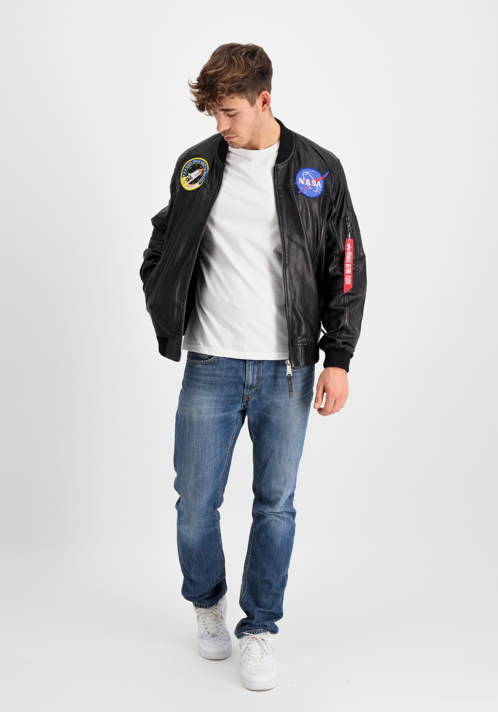 Alpha Industries Bomberjacke »Alpha Industries Men - Bomber Jackets MA-1 LW NASA Leather«
