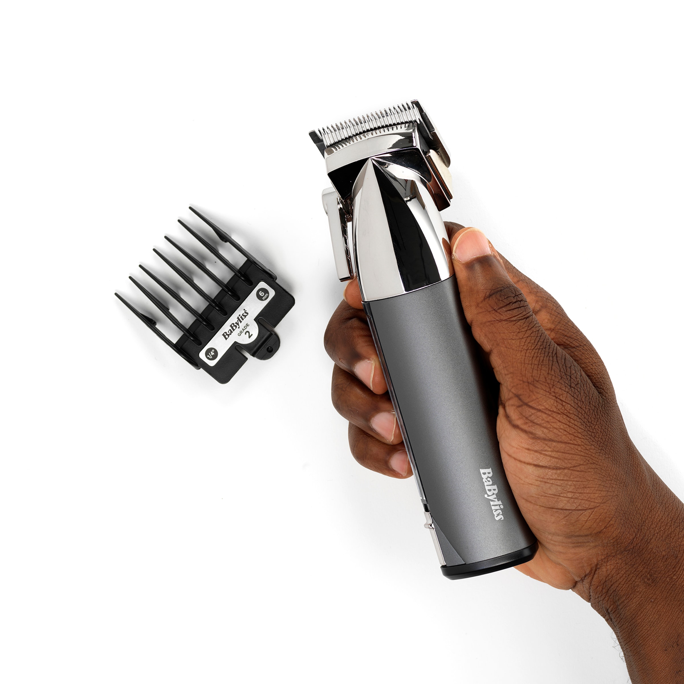 BaByliss Haarschneider »BaByliss Super X-Metal Haarschneider professionell, E996E« 4 Aufsätze Haarschneidemaschinen Set mit 10 Aufsätzen und 50 Schnittlängen