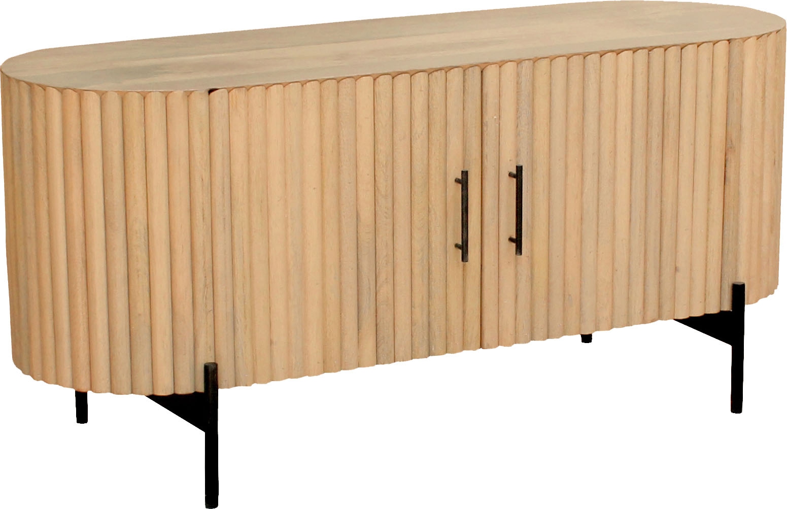 SIT TV-Board 1 Stk. tlg. Lamellen-Design im Retro Stil günstig online kaufen