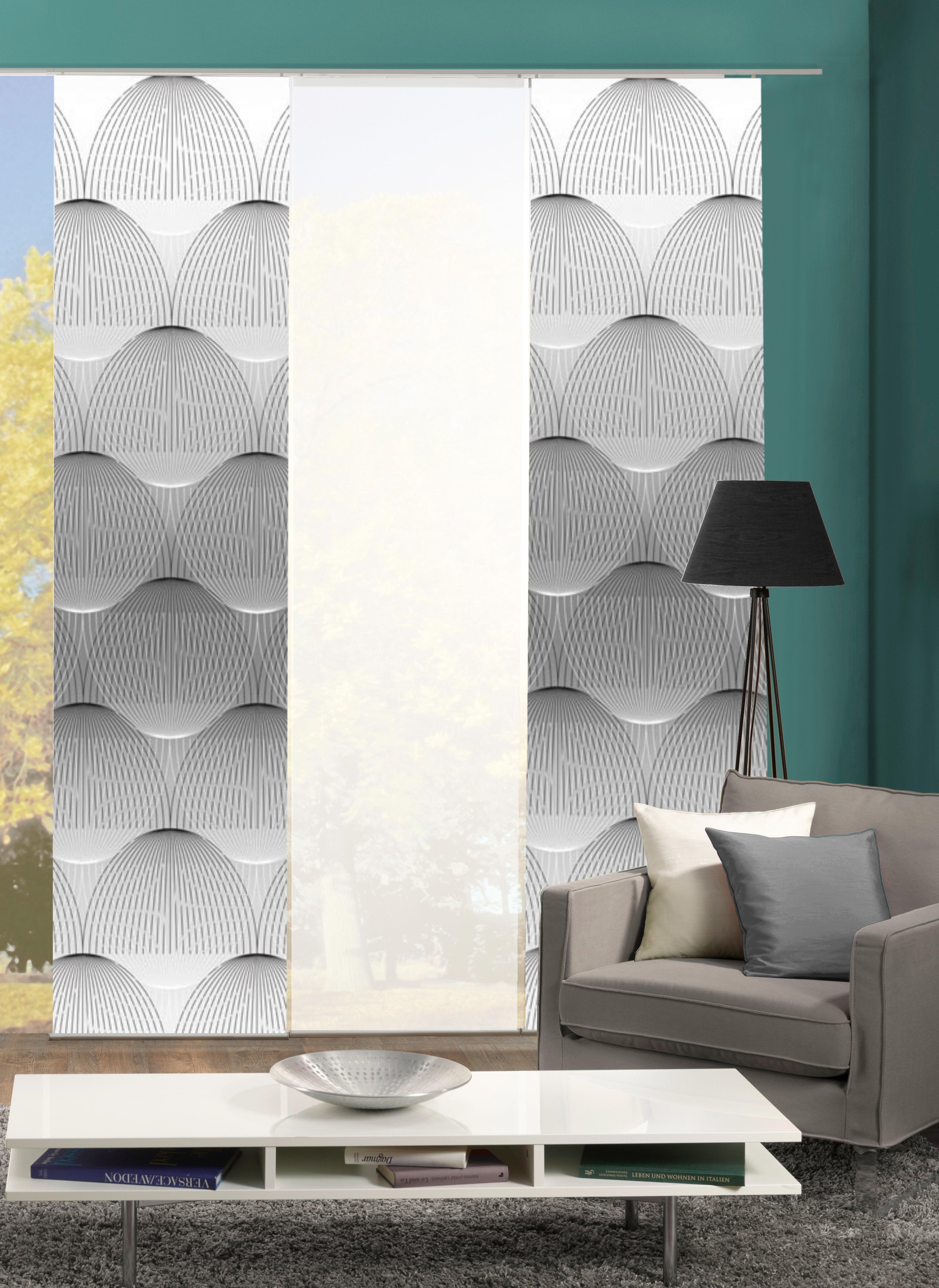 HOME WOHNIDEEN Schiebegardine »BENARIS«, (3 St.), HxB: 245x60, inkl. Befest günstig online kaufen