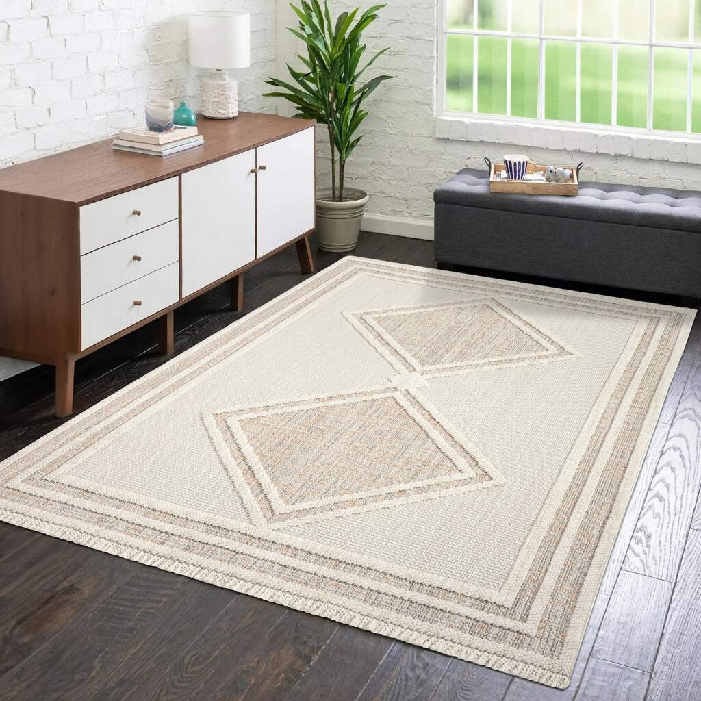 Carpet City Teppich »LINDO 8853«, rechteckig, 11 mm Höhe, Kurzflor, Hochtie günstig online kaufen