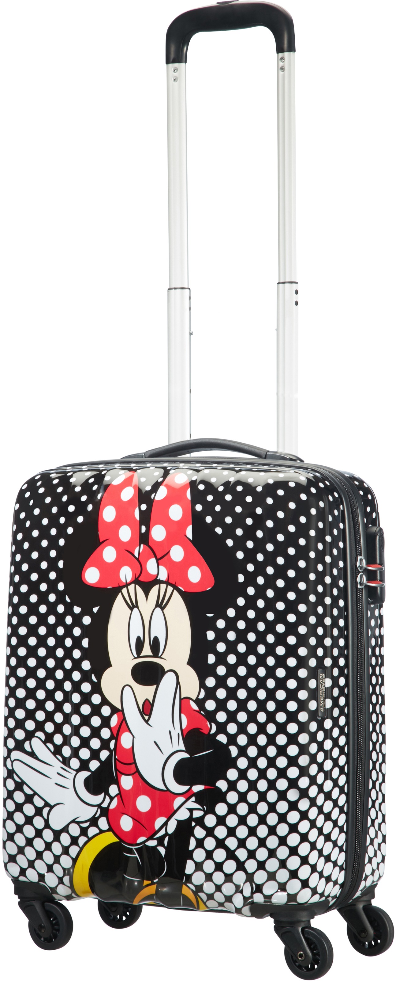American Tourister® Hartschalen-Trolley »Disney Legends, Minnie Mouse Polka Dot, 55 cm«, 4 Rollen, Kinderreisekoffer Handgepäck Reisekoffer Trolley