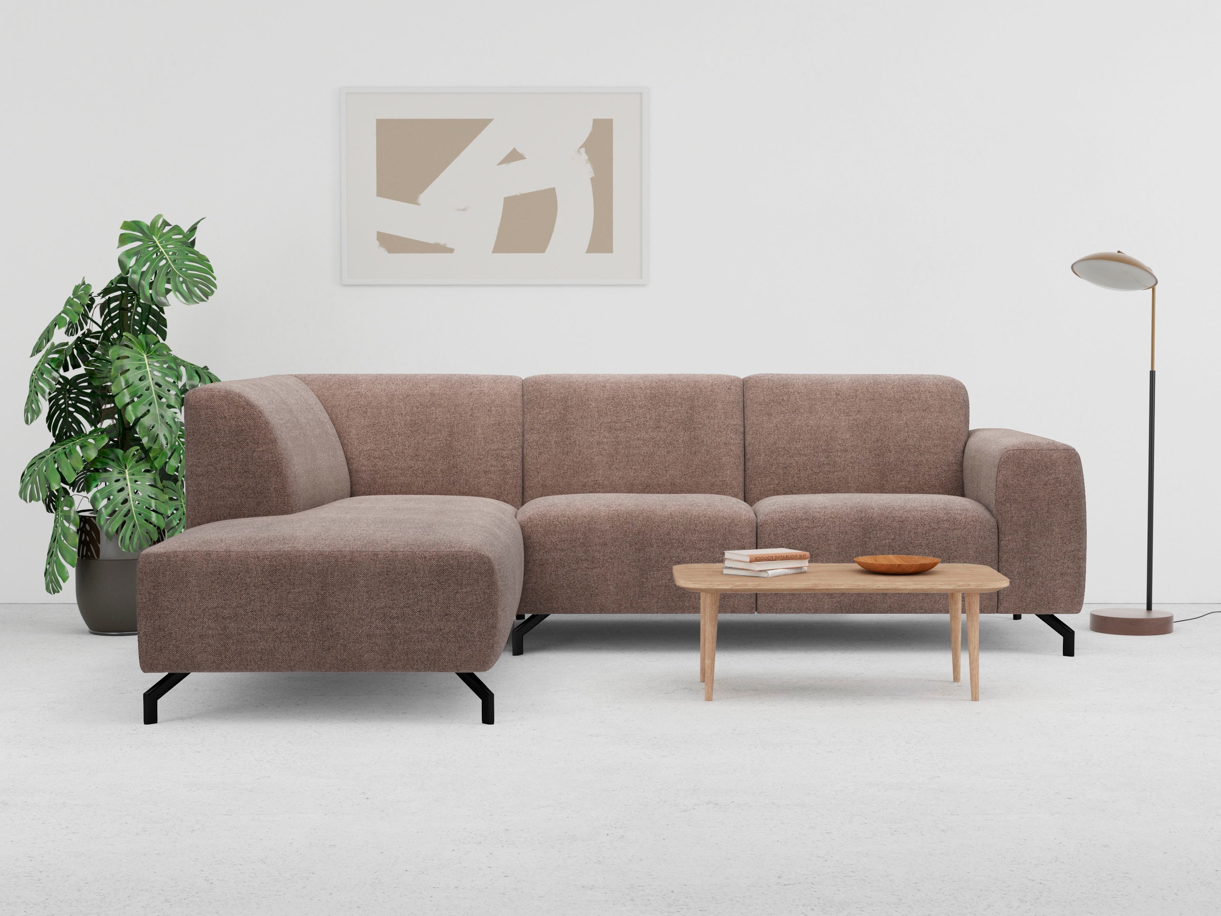 Places of Style Ecksofa Oleandro, L-Form, mit unterschiedlichem Sitzkomfort günstig online kaufen