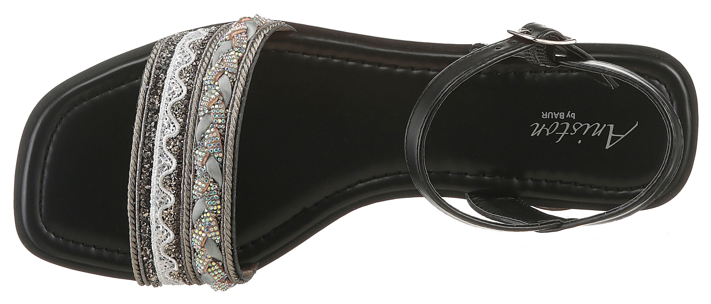 Aniston SHOES Riemchensandale, Sommerschuh, Sandalette, Glitzersteine - NEUE KOLLEKTION