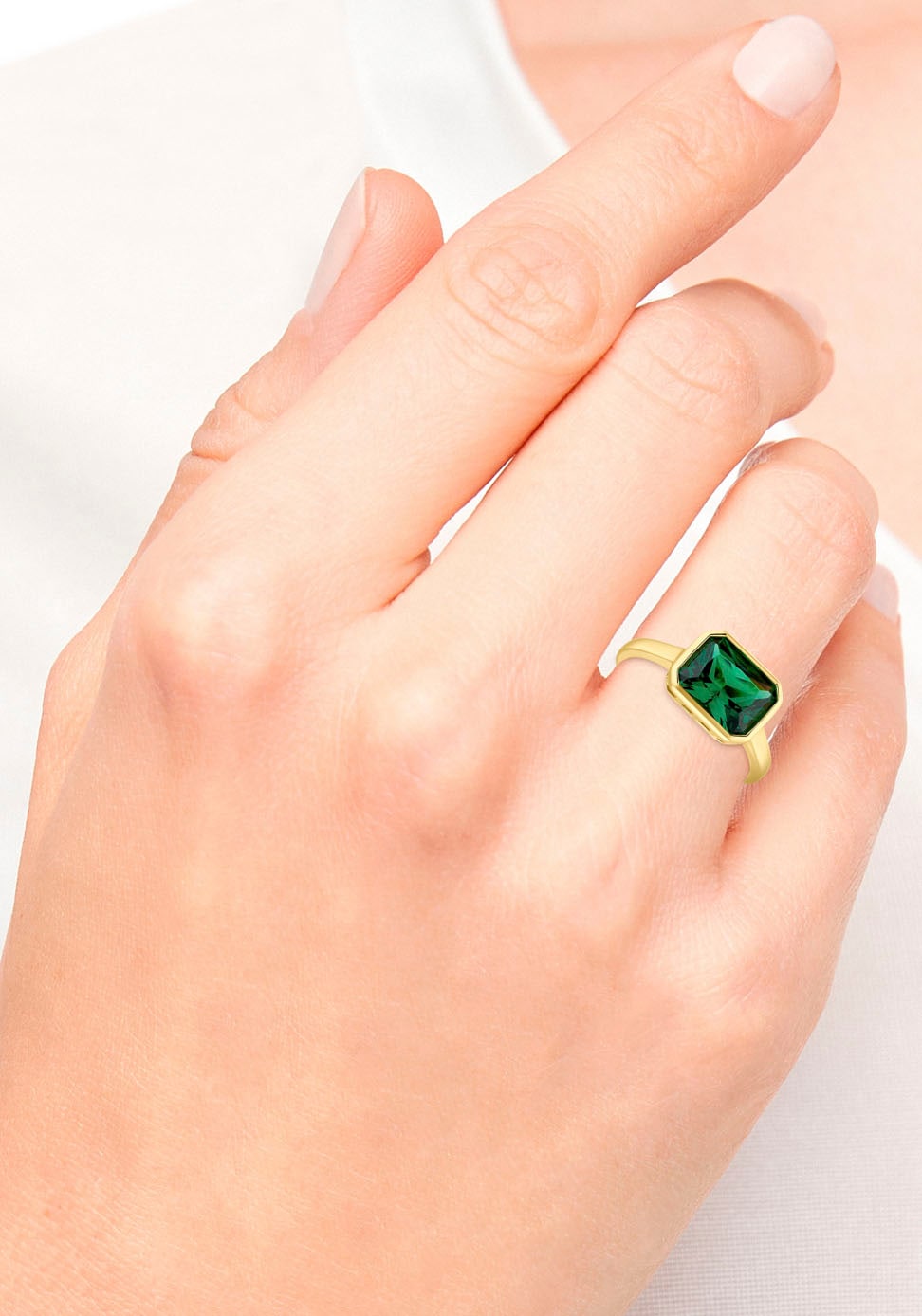 s.Oliver Fingerring »"Solitär-Optik", 2036890/-91/-92/-93«, mit Zirkonia (synth.)