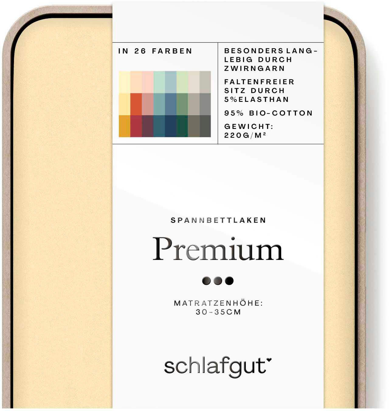 Schlafgut Spannbettlaken »Premium«, Zero Waste Verpackung, PREMIUM Qualität günstig online kaufen