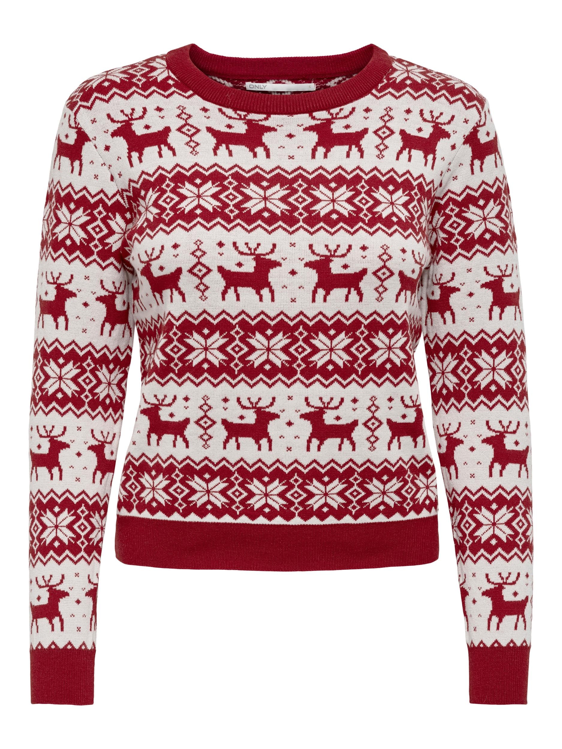 ONLY Weihnachtspullover »ONLXMAS COMFY SNOWFLAKE L/S PULLOVER KNT«