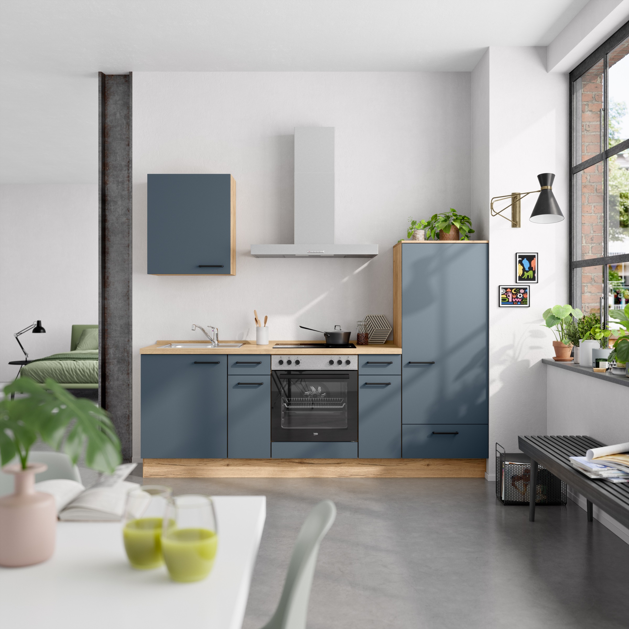 nobilia® Küchenzeile »"Easytouch I"«, vormontiert, Ausrichtung wählbar, Bre günstig online kaufen