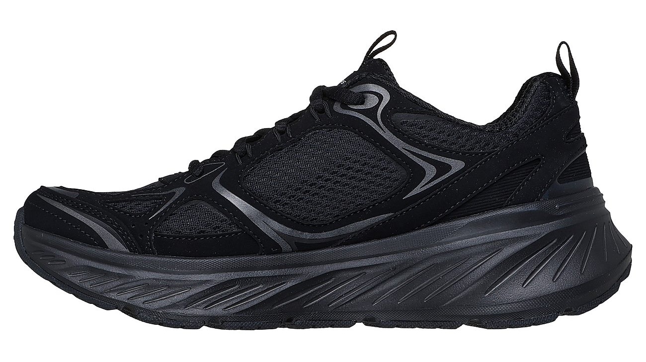 Skechers Sneaker »EDGERIDE-SILVER ECLIPSE«, Retro Sneaker, Schnürschuh, Sportschuh mit Metallic-Besätzen