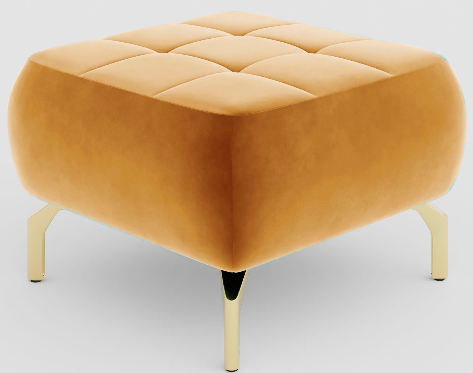 sit&more Polsterhocker »Orient 1« goldfarbene Metallfüße