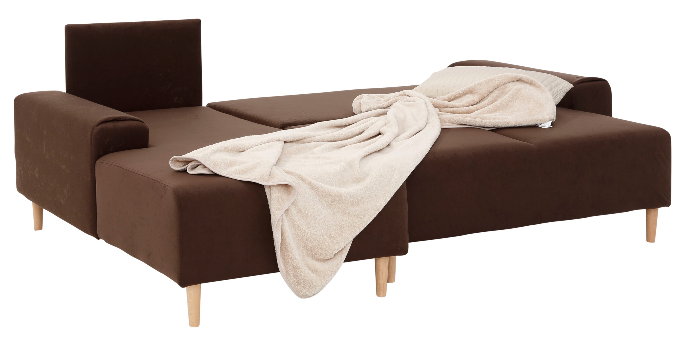 INOSIGN Ecksofa »Samu L-Form«, wahlweise mit Bettfunktion und Bettkasten