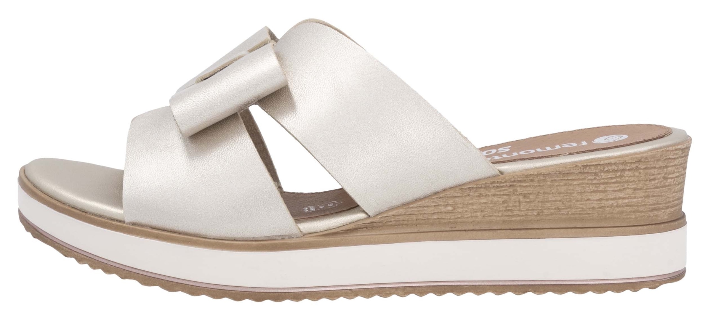 Remonte Pantolette  Keilabsatz, Sommerschuh mit schöner Zierschleife