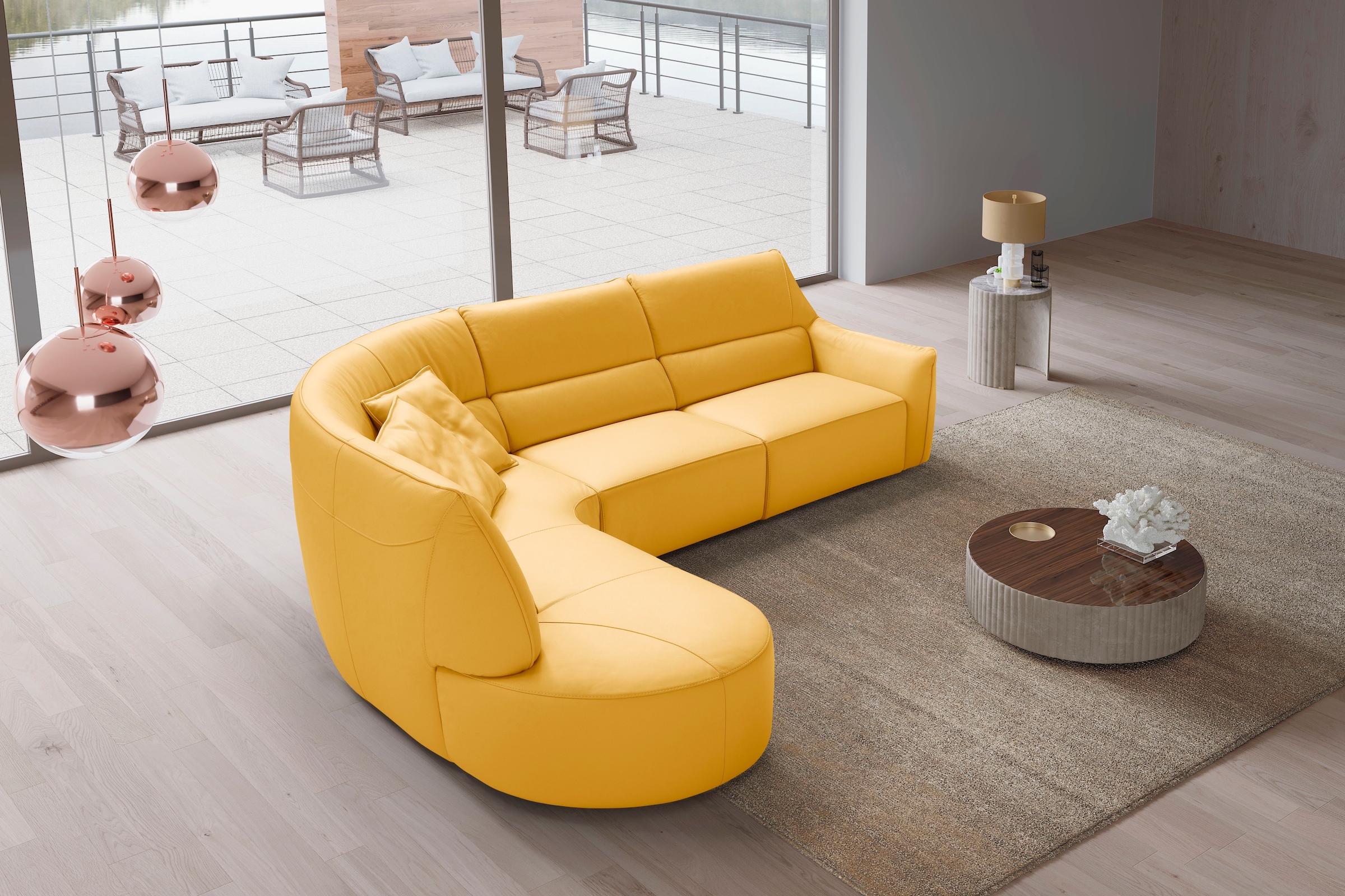 Egoitaliano Ecksofa »Puffy, extravagant & edel, Retro Designsofa, hoher Sit günstig online kaufen