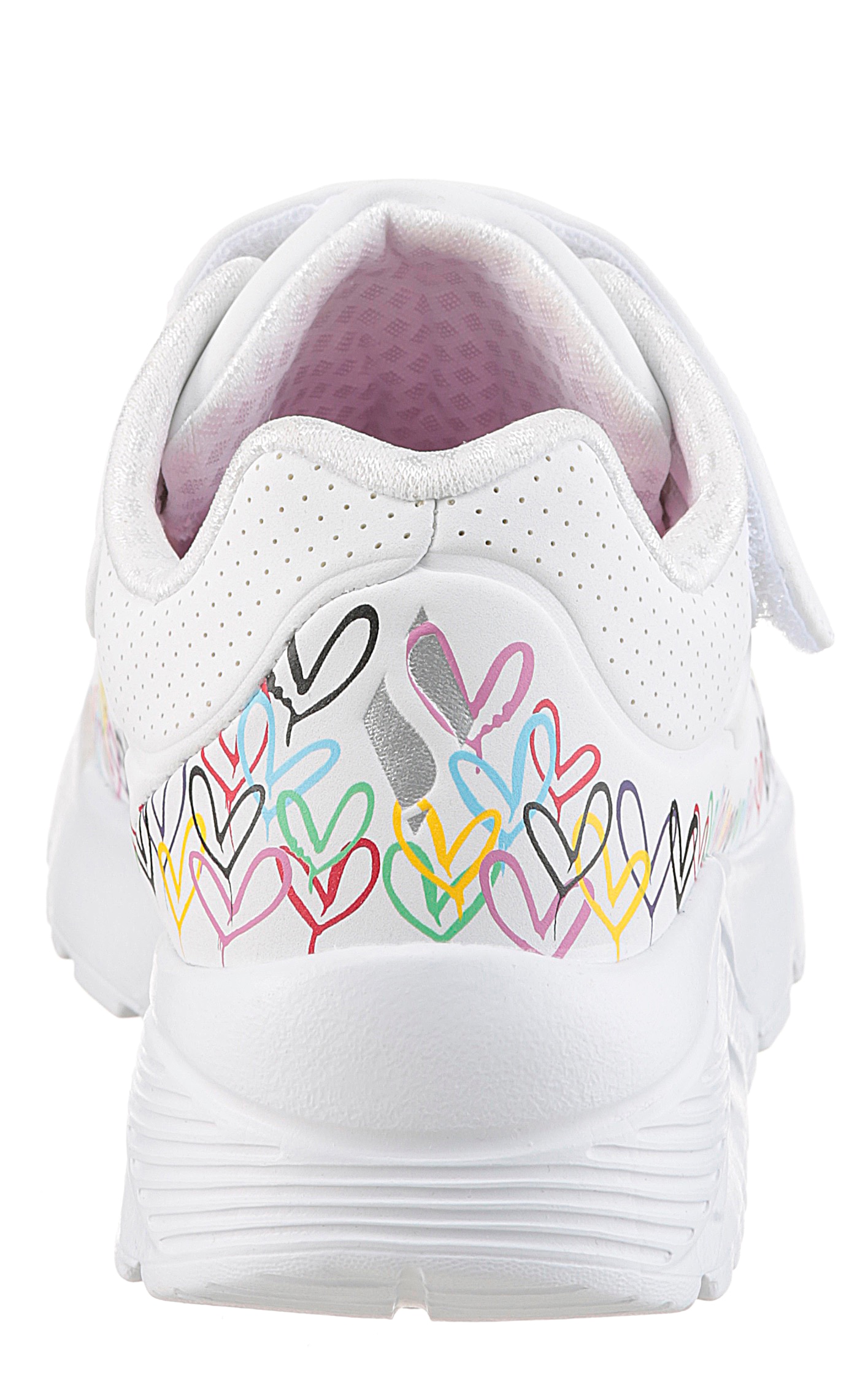 Skechers Sneaker »UNO LITE«, Klettschuh mit bunten Herzen, Größenschablone zum Download