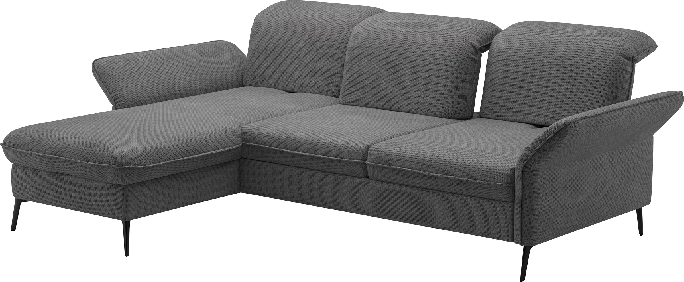 sit&more Ecksofa »Emely, inkl. Sitztiefenverstellung«, wahlweise mit Bettfunktion,Bettkasten,Kopf- & Armteilverstellung