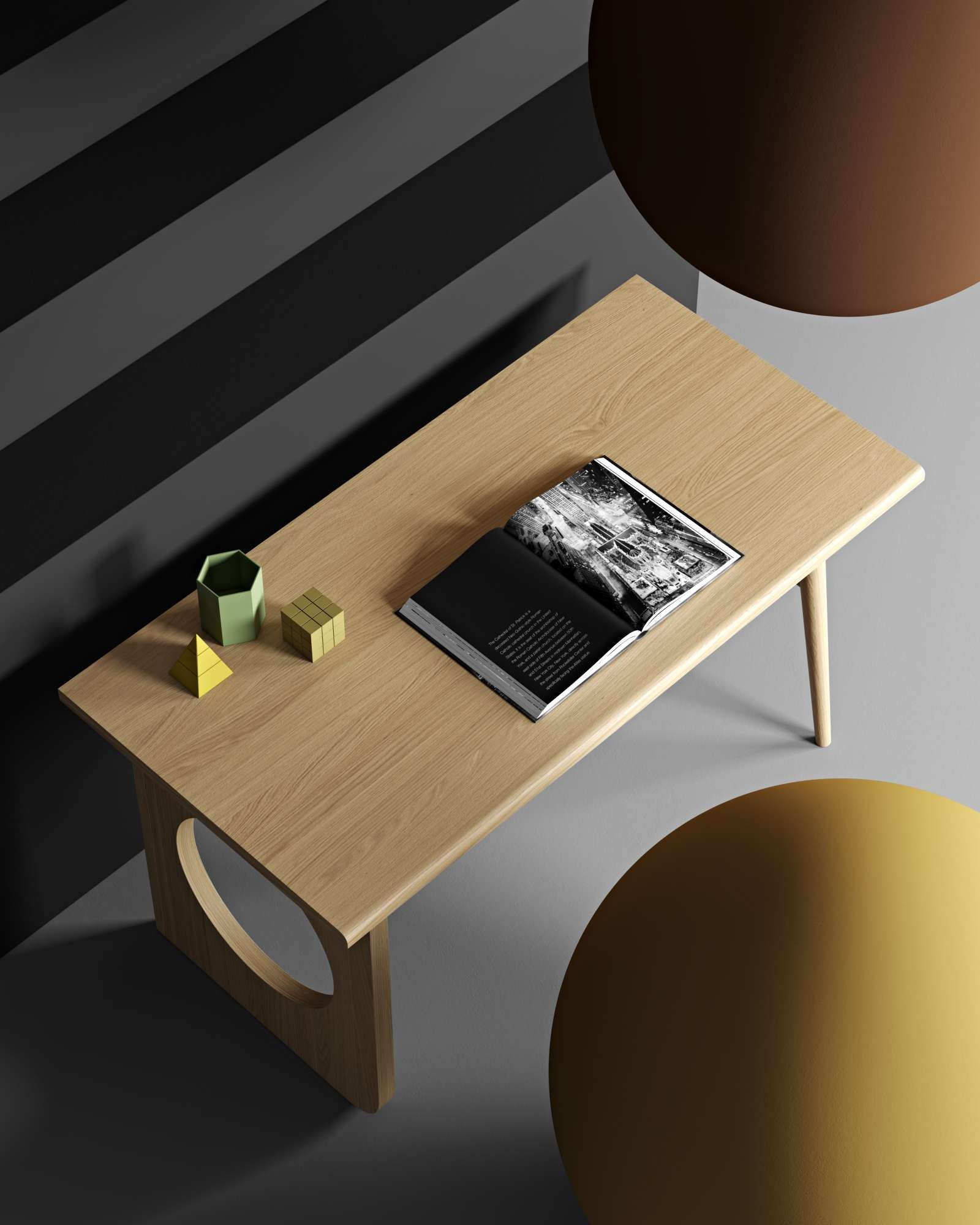 Woodman Schreibtisch »Bau«, besonderes Design, Breite 140 cm