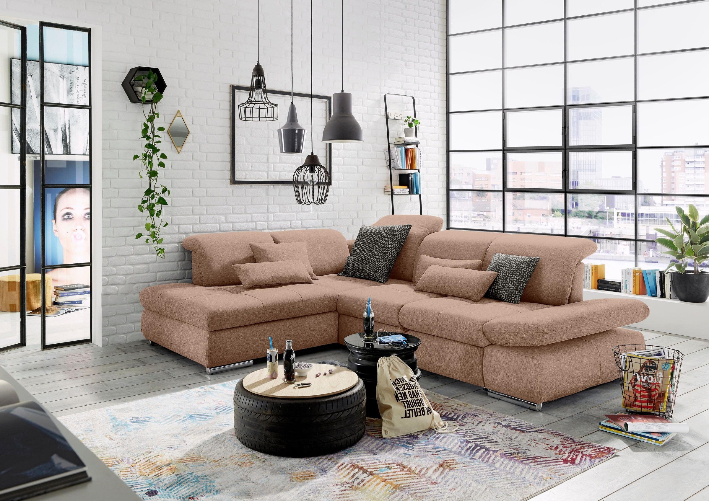 set one by Musterring Ecksofa »SO 4100 mit komfortablen Federkern und Kopft günstig online kaufen