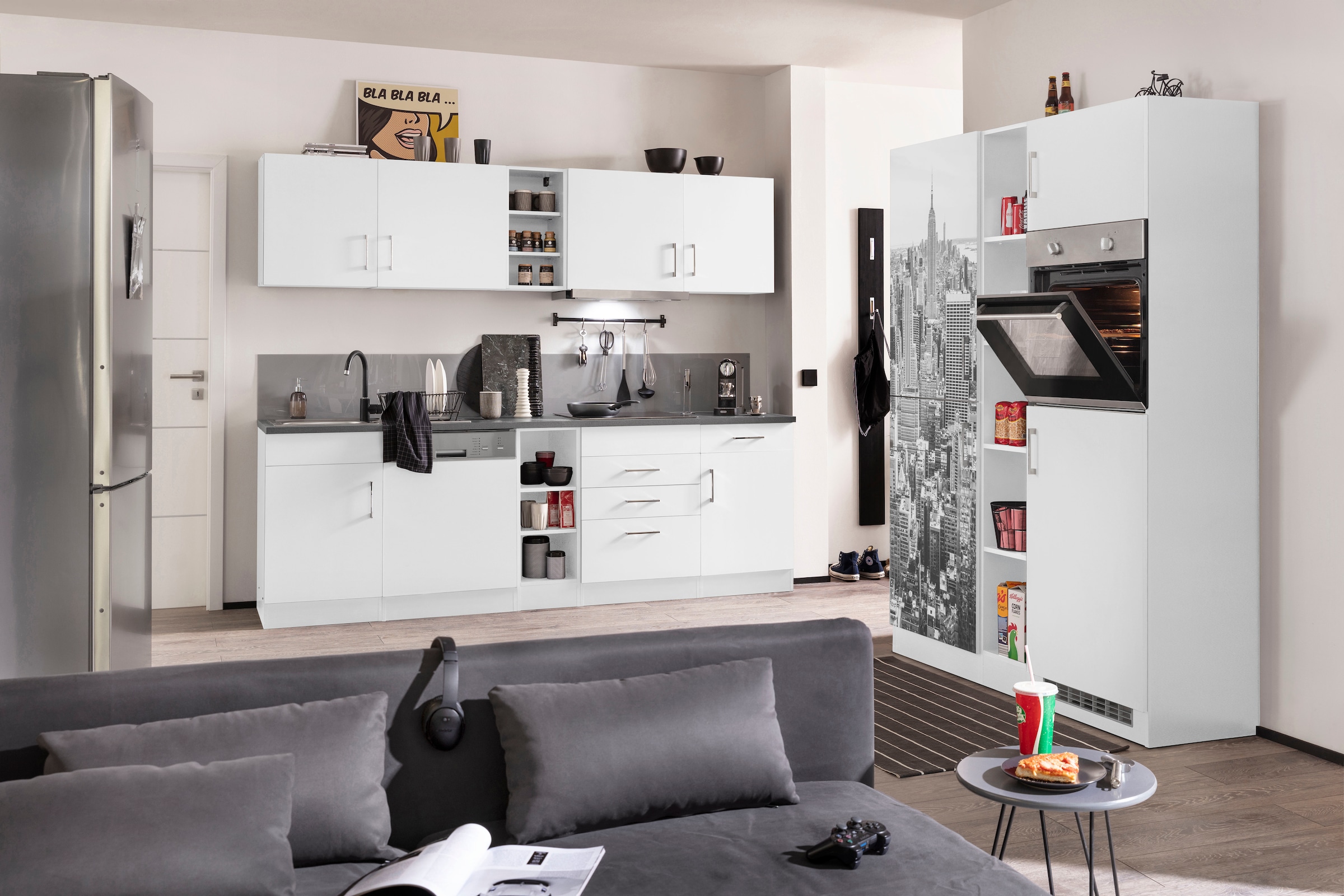 HELD MÖBEL Küchenzeile »Paris«, mit E-Geräten, Breite 400 cm auf Raten  kaufen