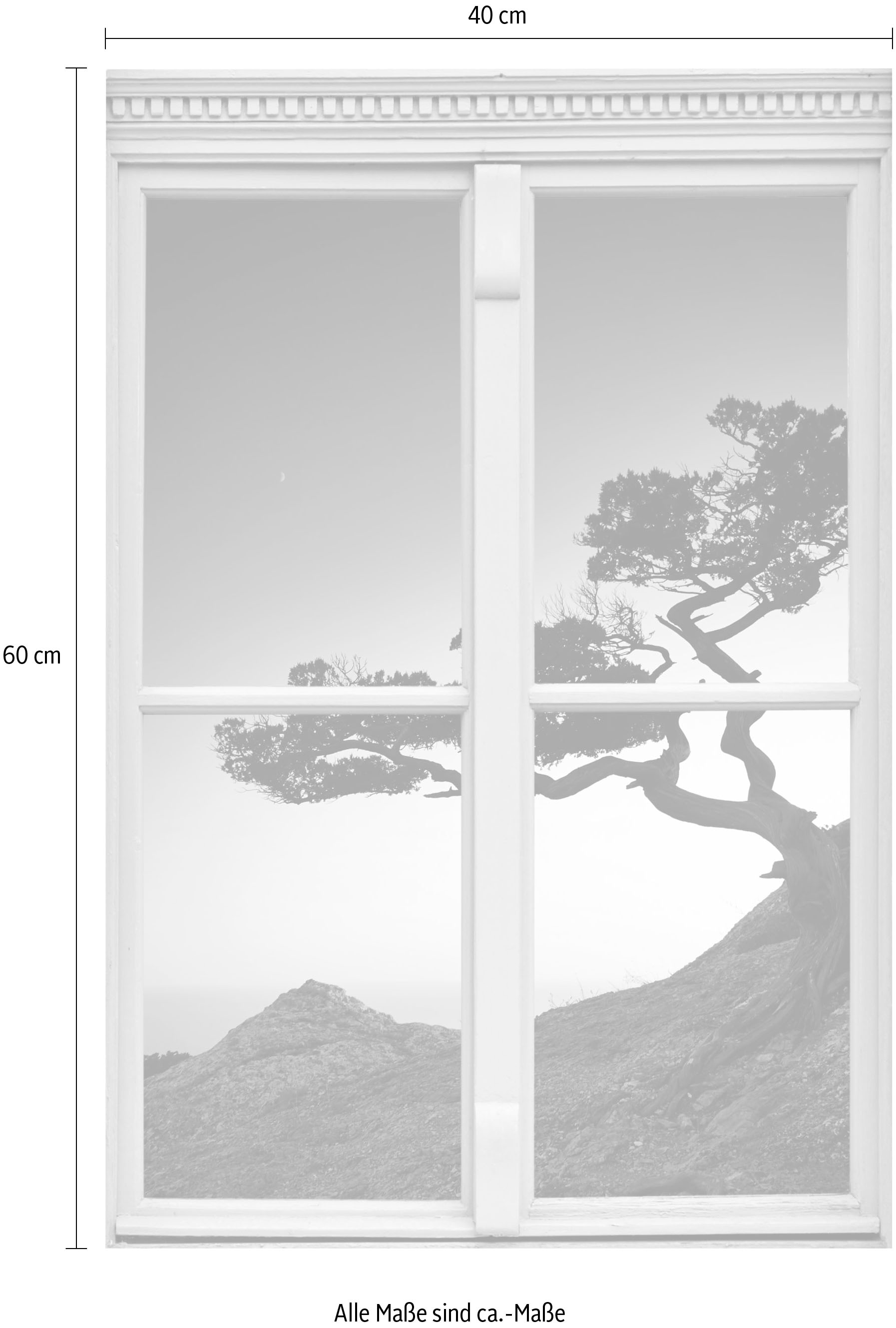 queence Wandsticker »Küste«, Wandsticker, Wandbild, selbstklebend, 3D, Fenster